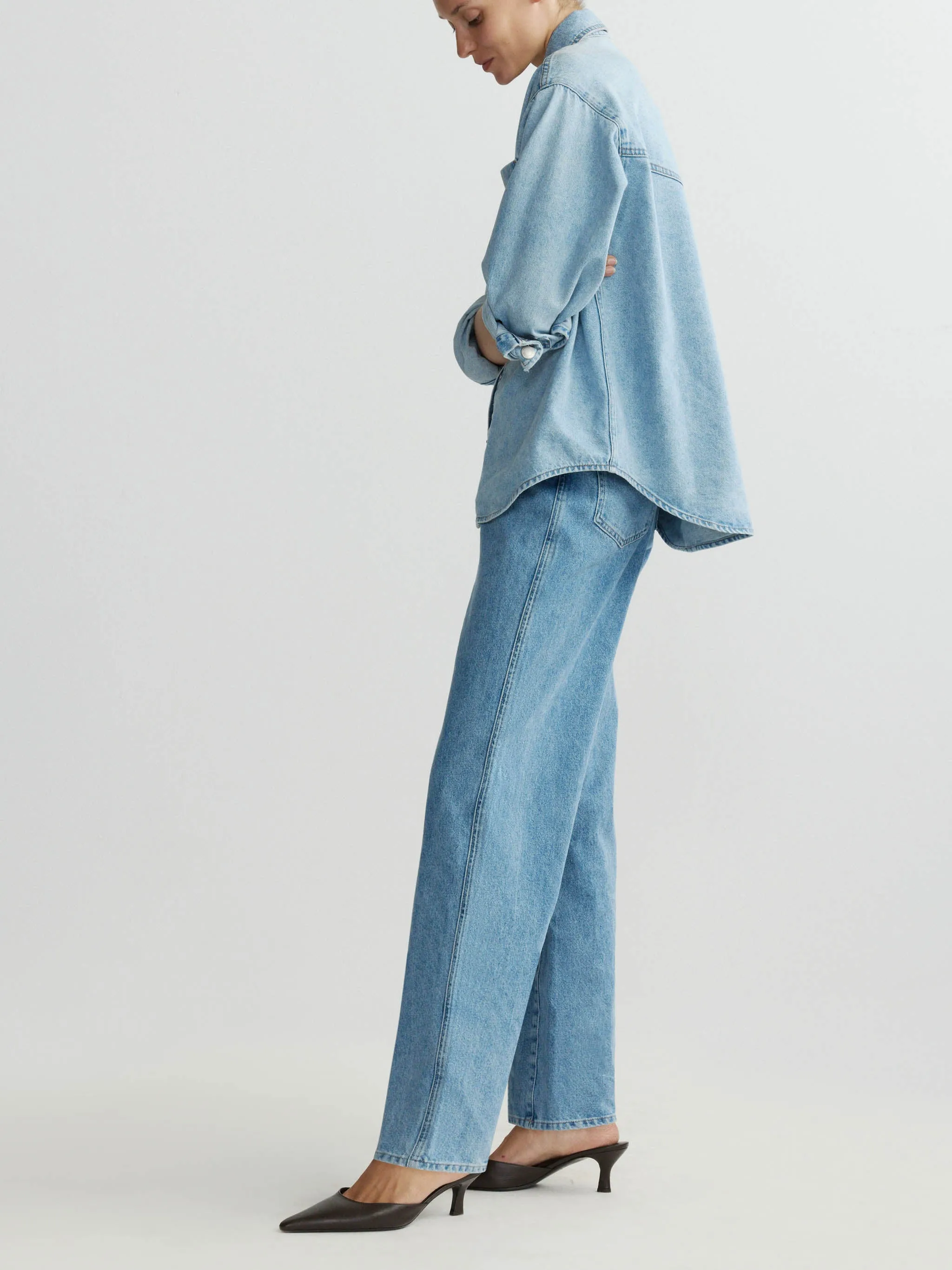 Addison Overshirt | Lt Rain sold by DL1961 product image thumbnail 4
