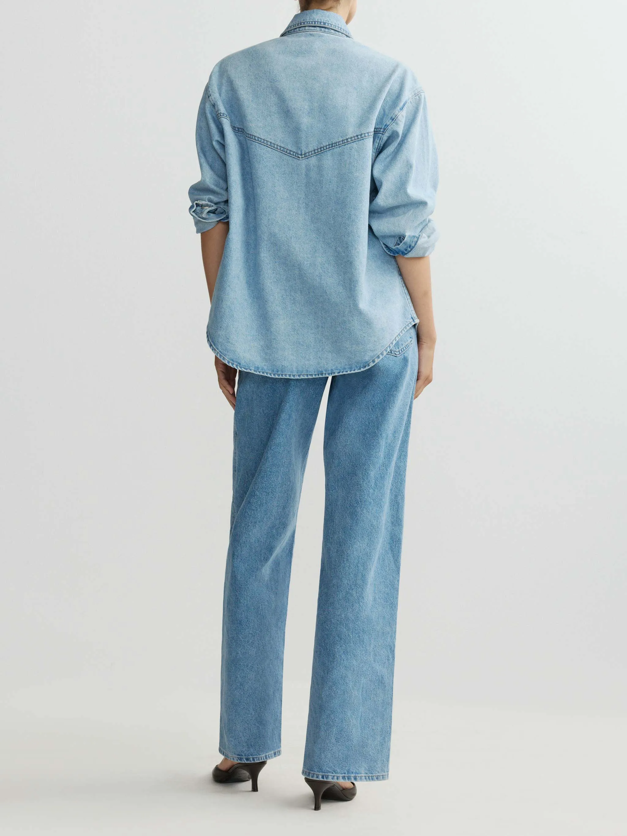 Addison Overshirt | Lt Rain sold by DL1961 product image thumbnail 5