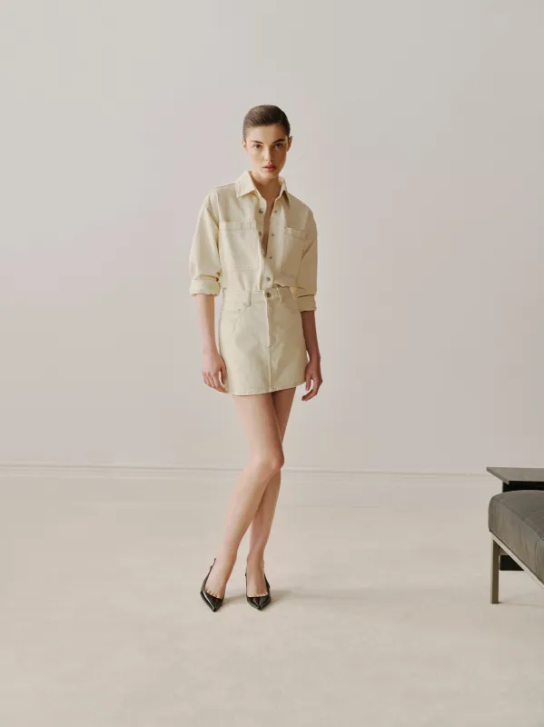 Alma Skirt Mini | Ecru sold by DL1961