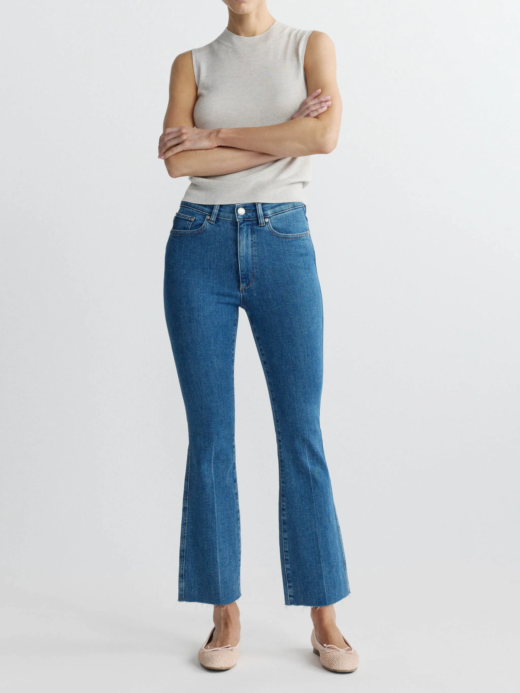 Bridget Boot High Rise Instasculpt™ Crop Jeans | Spring Showers sold by DL1961