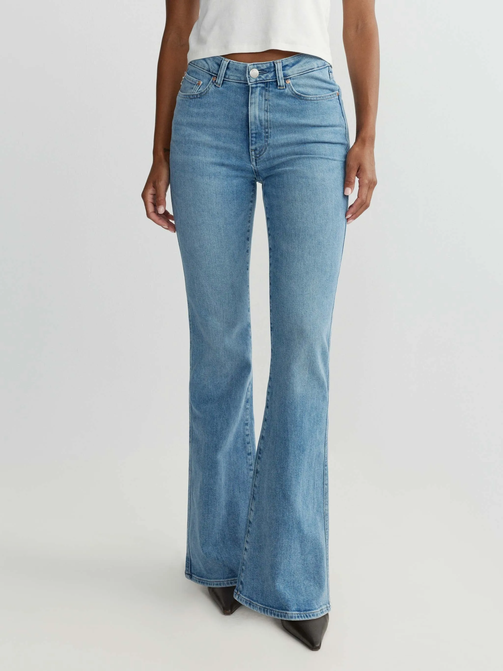 Claira Straight Boot Contoured Instasculpt™ Mid Rise 32” Jeans | Olympic sold by DL1961 product image thumbnail 4