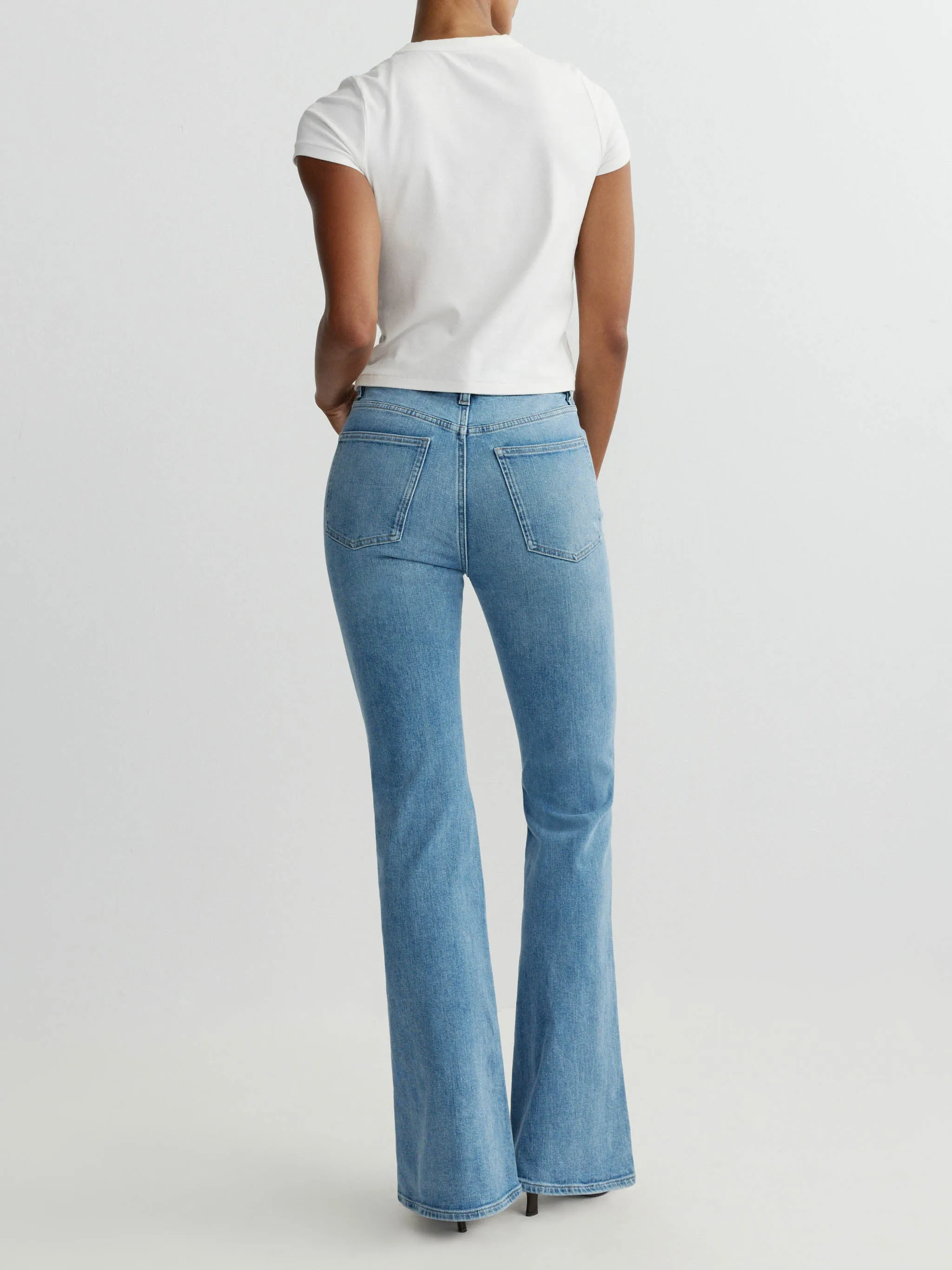 Claira Straight Boot Contoured Instasculpt™ Mid Rise 32” Jeans | Olympic sold by DL1961 product image thumbnail 3