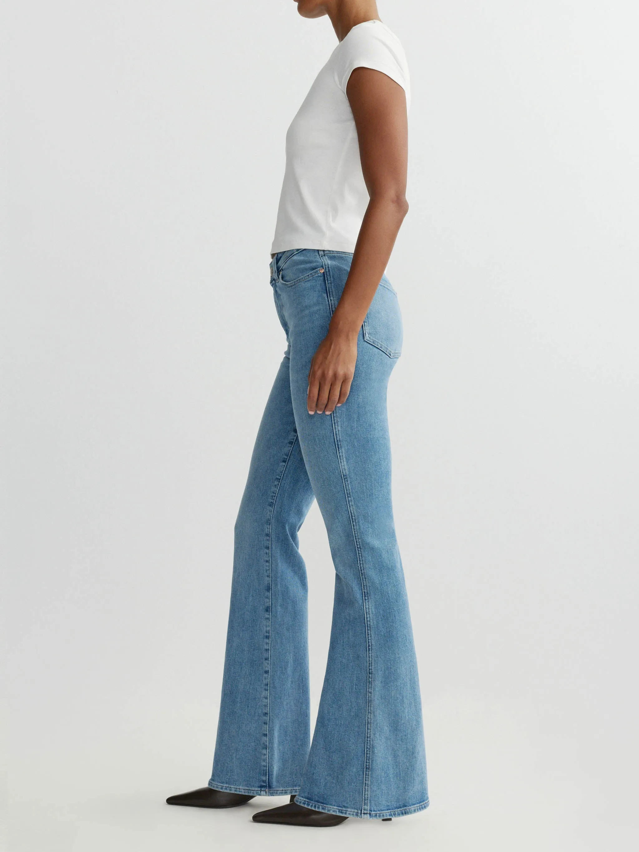 Claira Straight Boot Contoured Instasculpt™ Mid Rise 32” Jeans | Olympic sold by DL1961 product image thumbnail 2