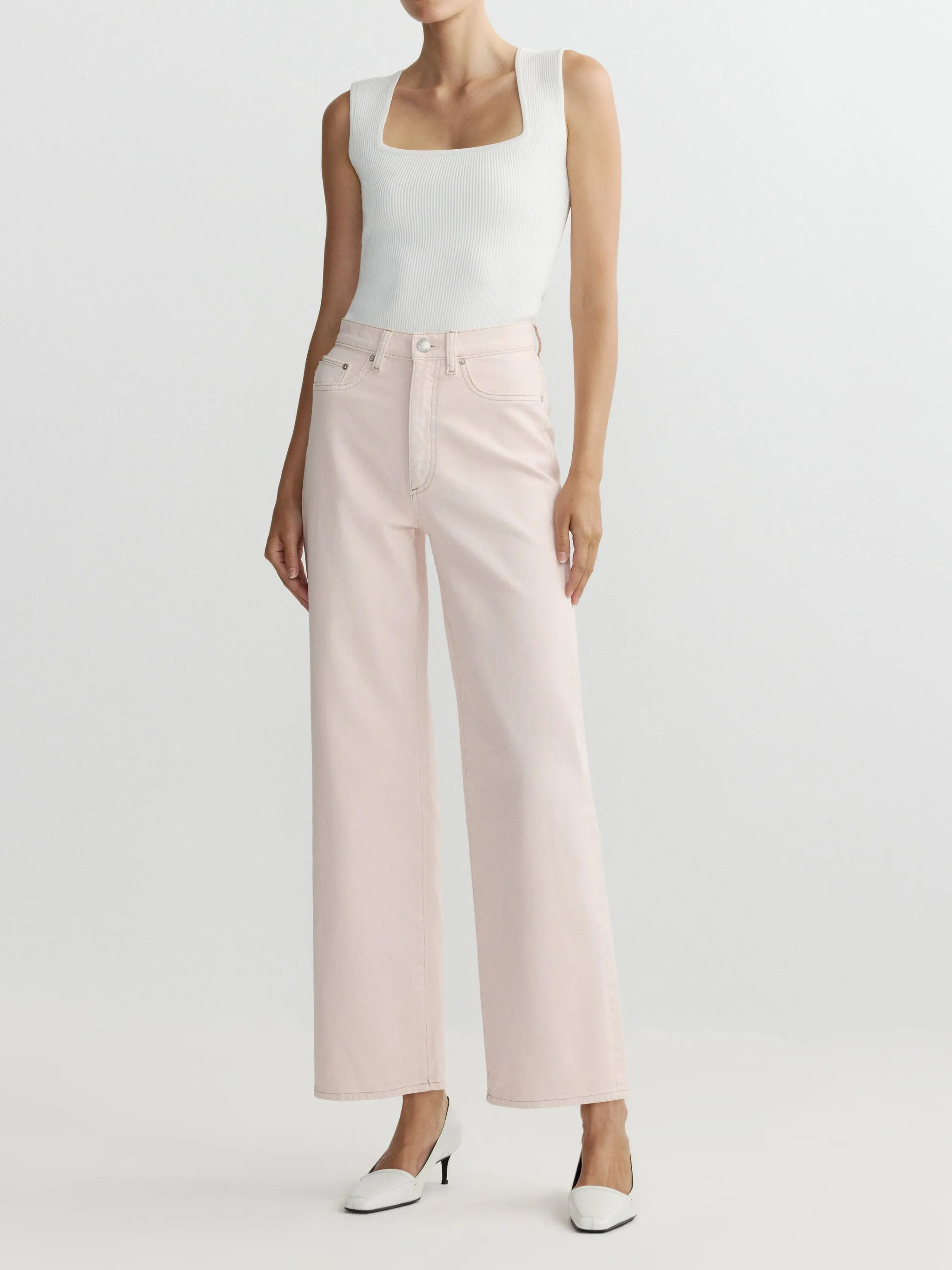 Karmine Refined Wide Leg High Rise 28" Jeans | Ballet sold by DL1961 product image thumbnail 2