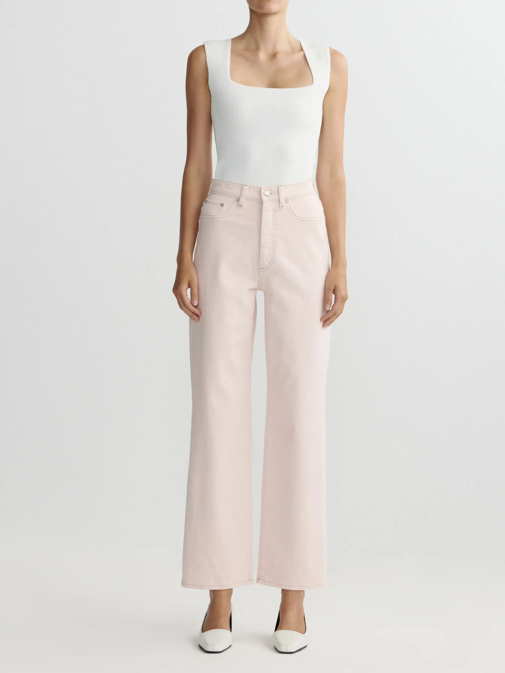 Karmine Refined Wide Leg High Rise 28" Jeans | Ballet sold by DL1961 product image thumbnail 5