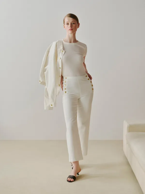 Karmine Refined Wide Leg High Rise 28" Jeans | White Sailor made by DL1961