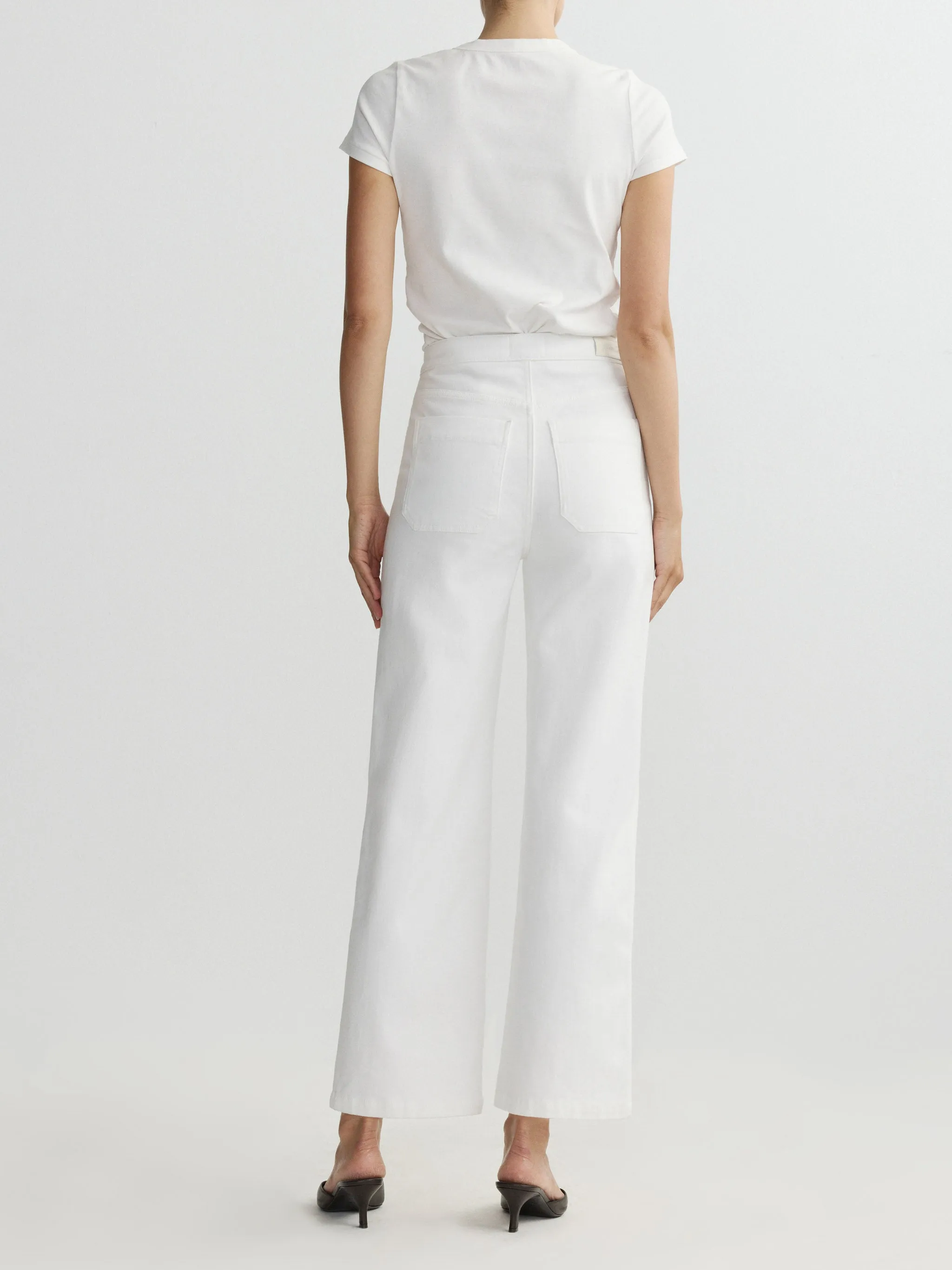 Karmine Refined Wide Leg High Rise 28" Jeans | White Sailor sold by DL1961 product image thumbnail 4
