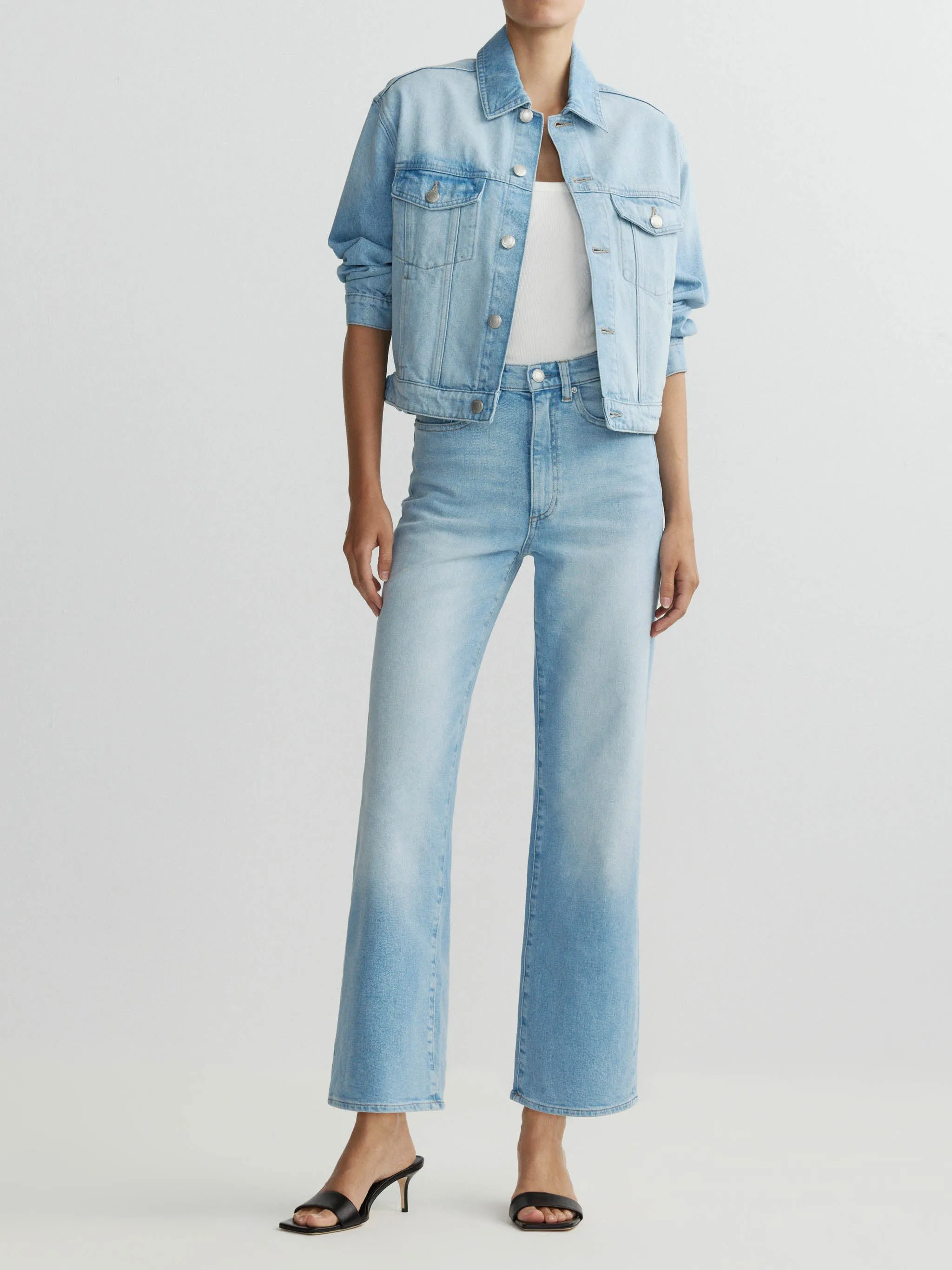 Karmine Refined Wide Leg High Rise 28" Jeans | Summer Day sold by DL1961 product image thumbnail 2