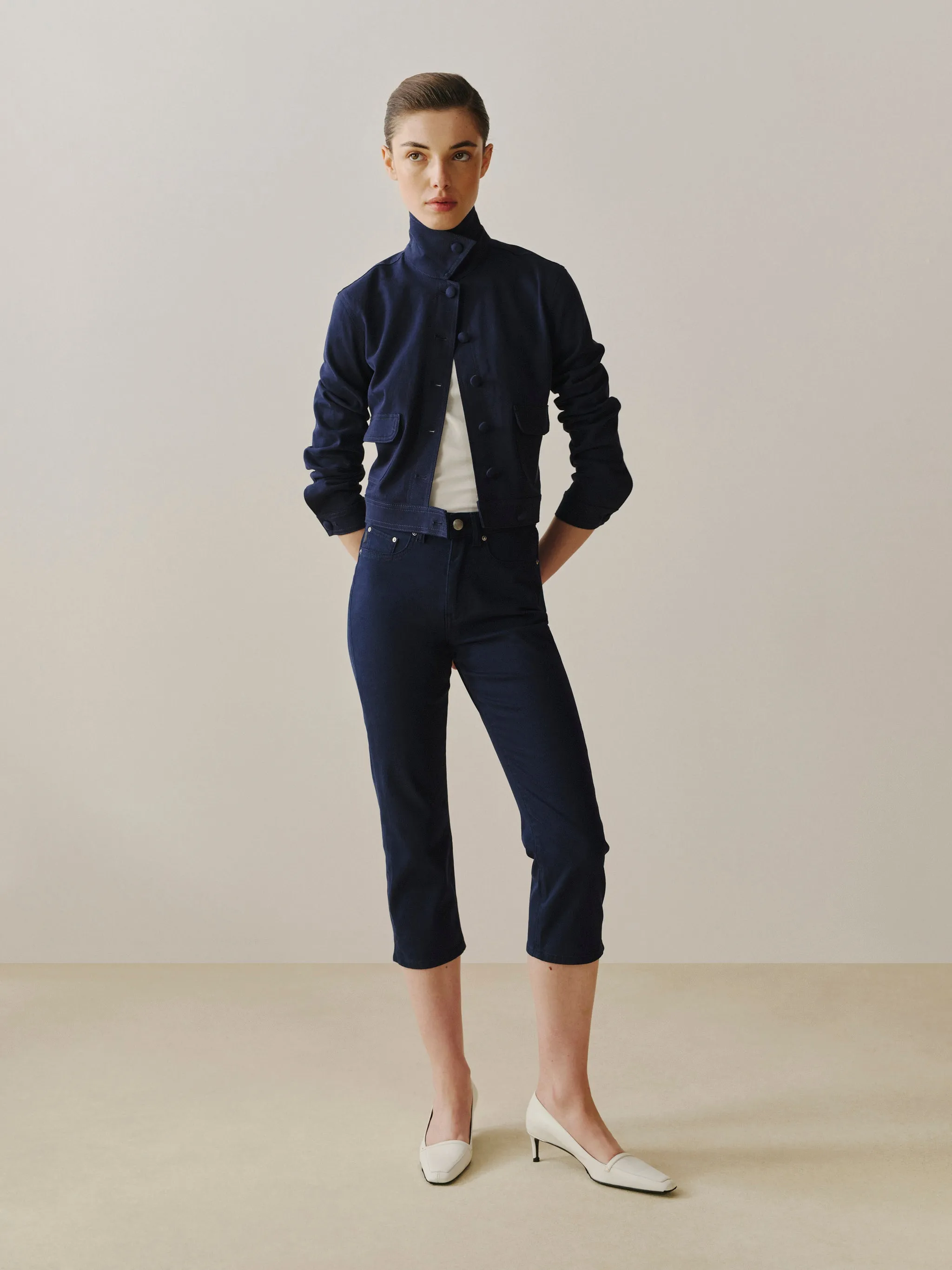 Kristy Capri High Rise 22" Pants | Bright Navy sold by DL1961