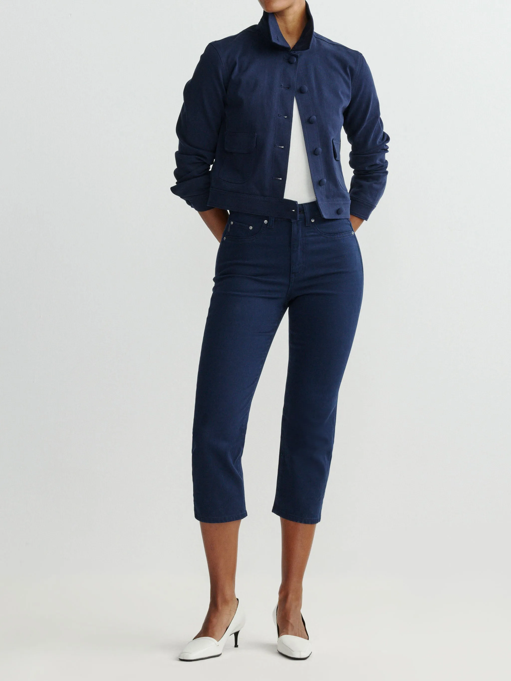 Kristy Capri High Rise 22" Pants | Bright Navy sold by DL1961 product image thumbnail 2