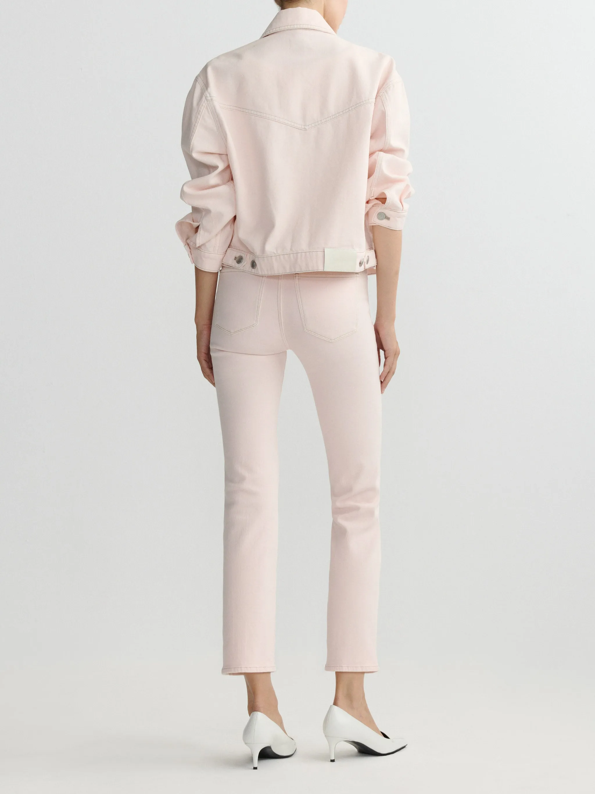 Mara Straight Mid Rise Instasculpt™ Ankle Jeans | Ballet sold by DL1961 product image thumbnail 3