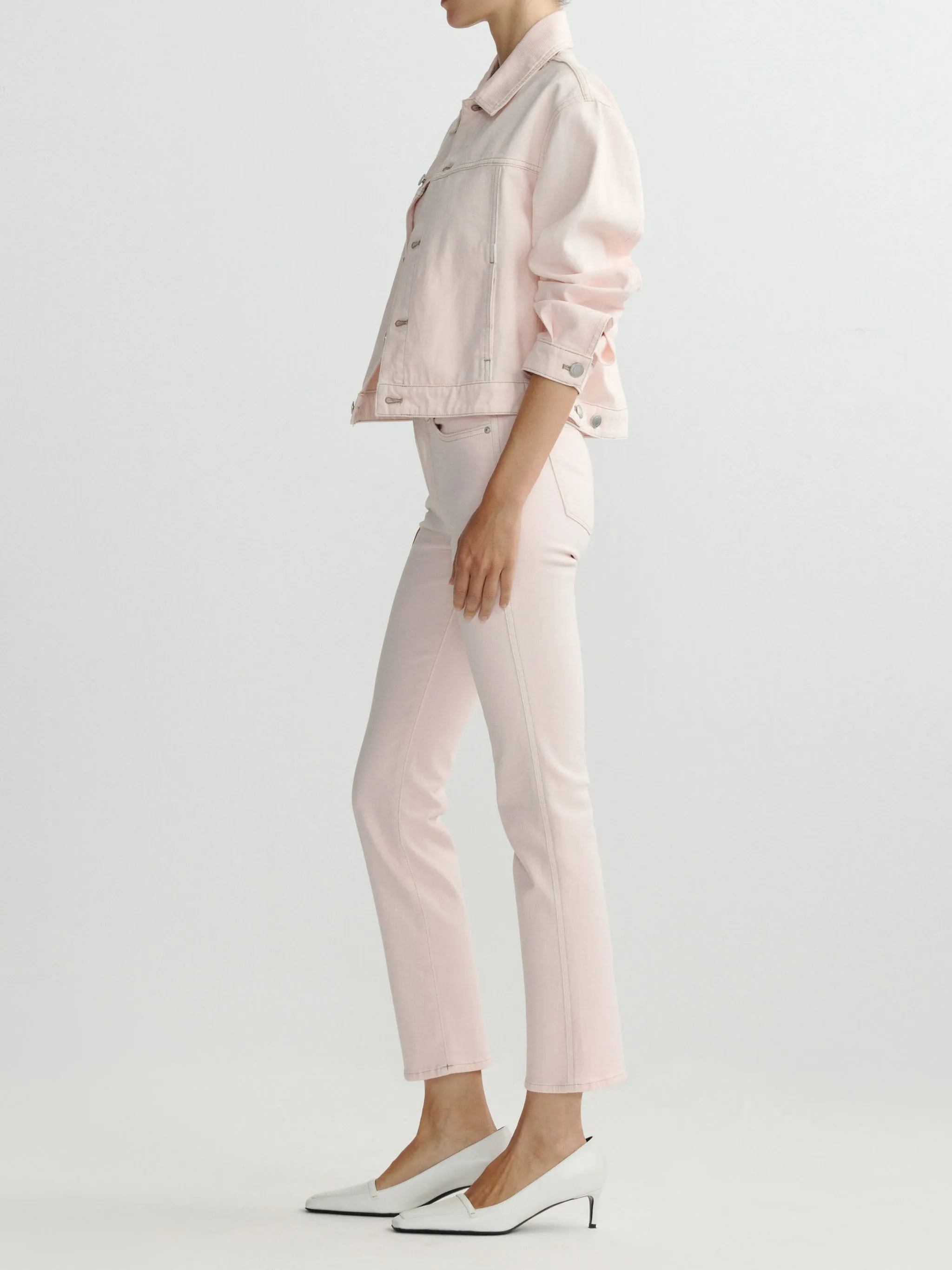 Mara Straight Mid Rise Instasculpt™ Ankle Jeans | Ballet sold by DL1961 product image thumbnail 2