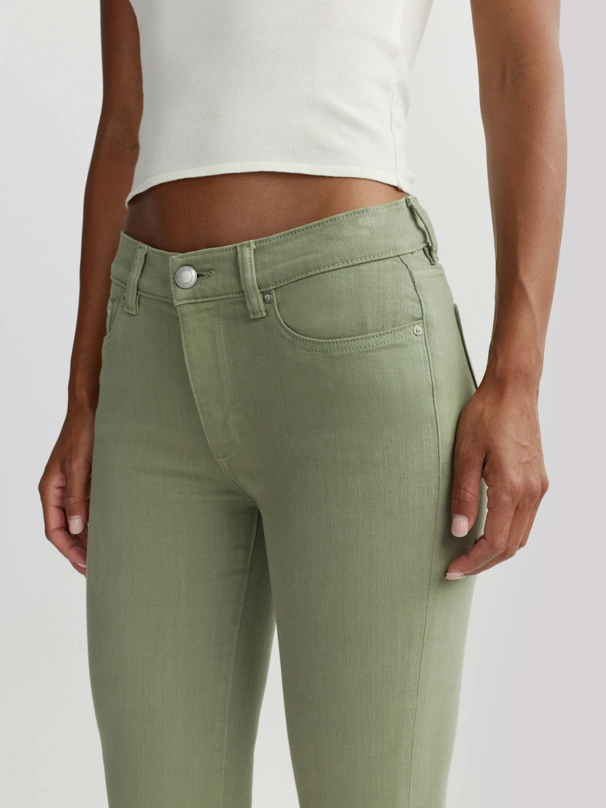 Mara Straight Mid Rise Instasculpt™ Ankle Jeans | Supergreens sold by DL1961 product image thumbnail 4