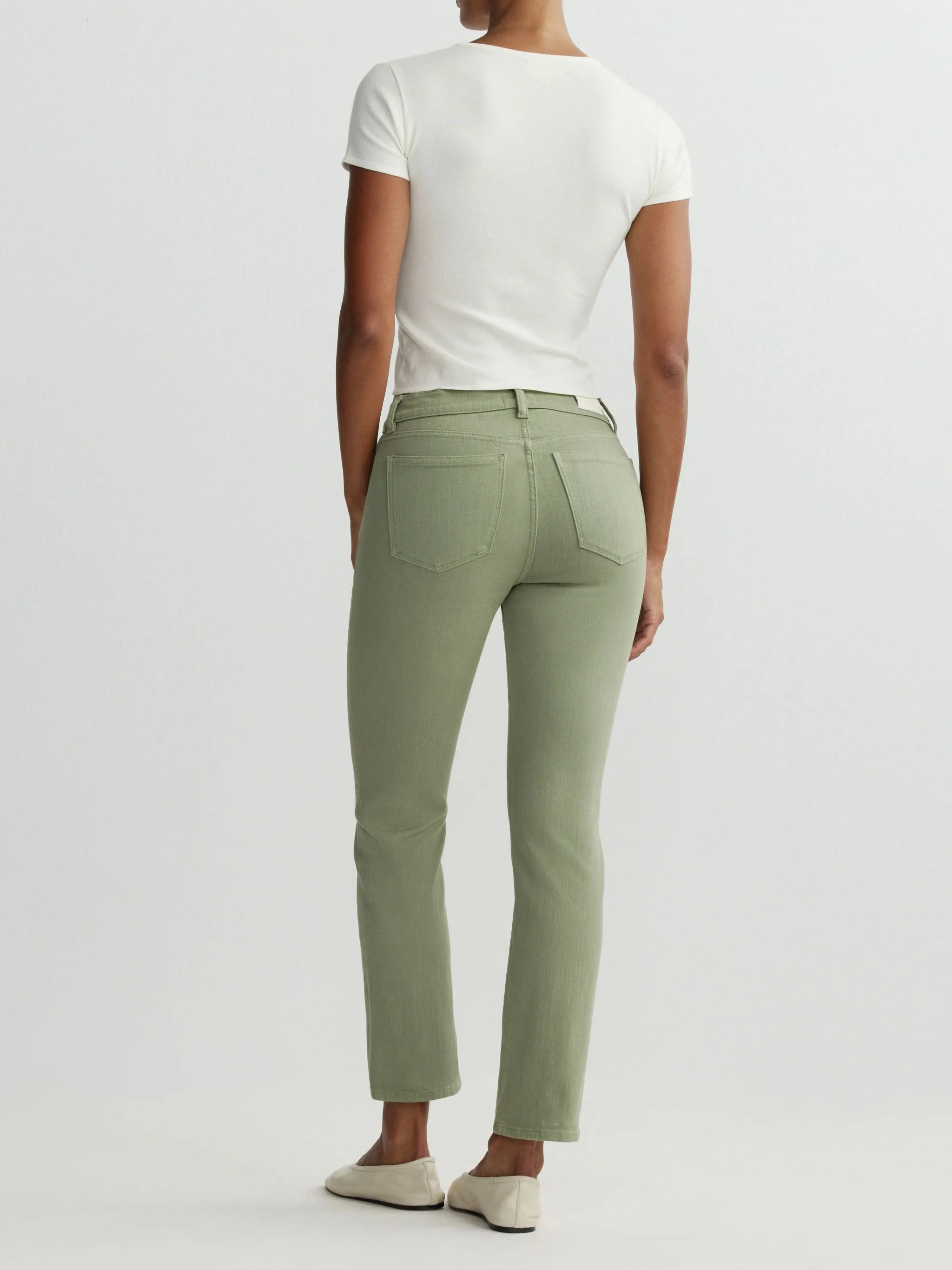 Mara Straight Mid Rise Instasculpt™ Ankle Jeans | Supergreens sold by DL1961 product image thumbnail 3