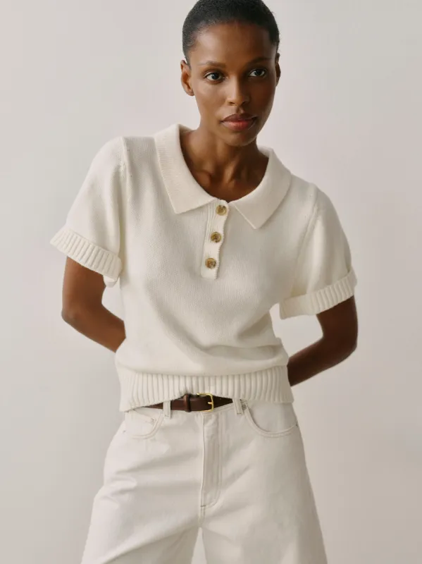 May Polo Short Sleeve | White made by DL1961