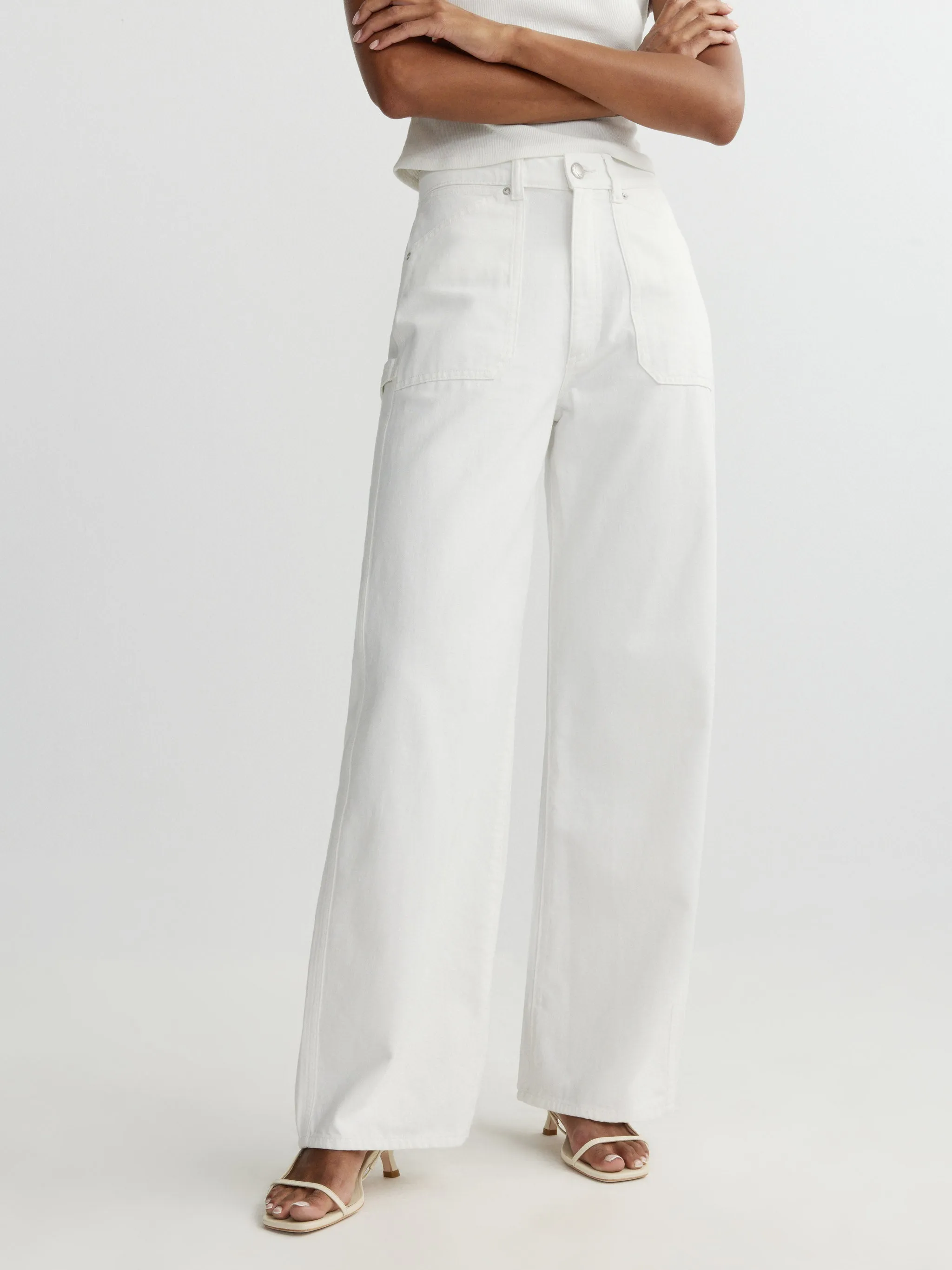 Taylor Relaxed Barrel High Rise 31" Pants | White sold by DL1961 product image thumbnail 5