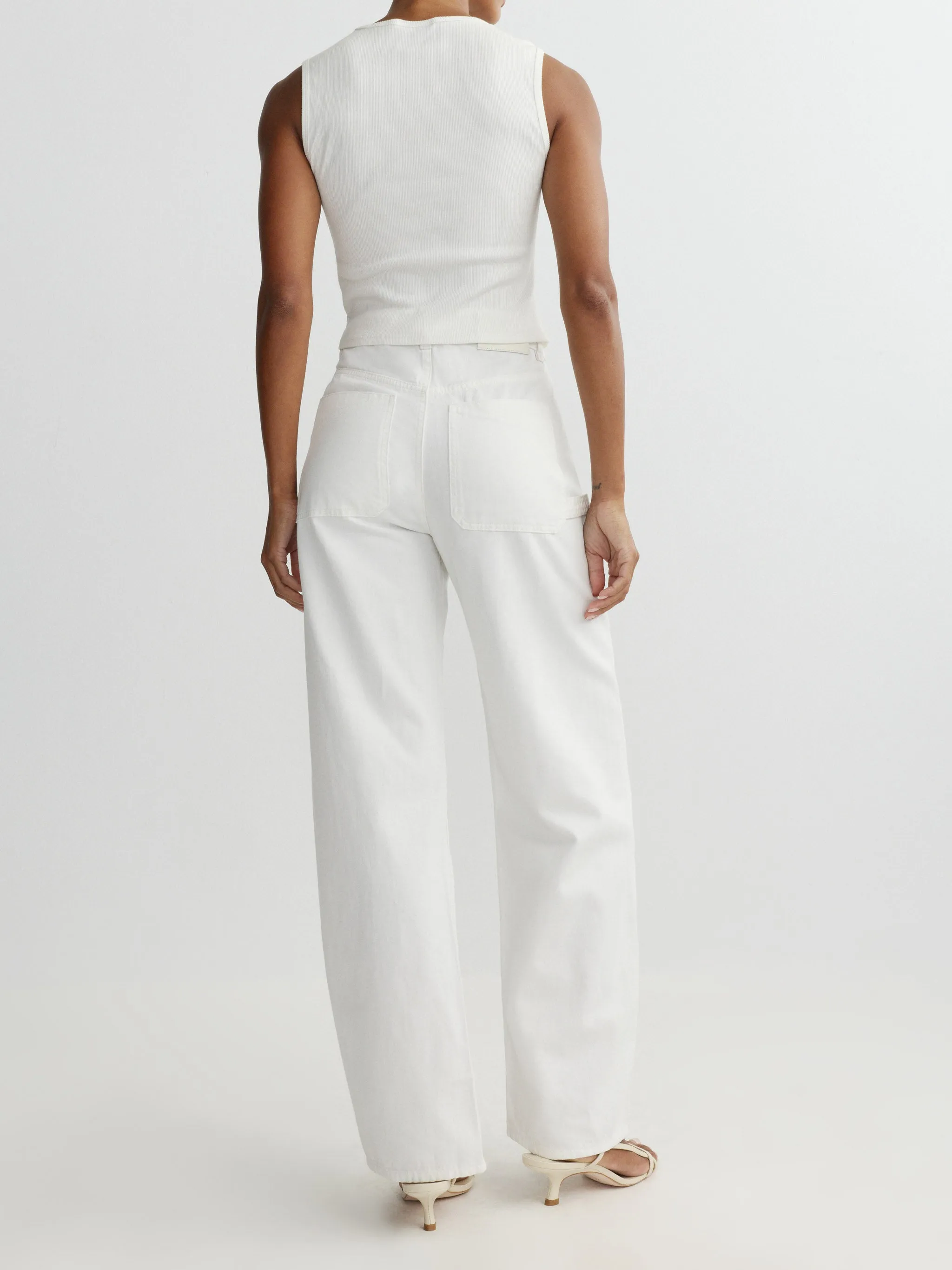 Taylor Relaxed Barrel High Rise 31" Pants | White sold by DL1961 product image thumbnail 4