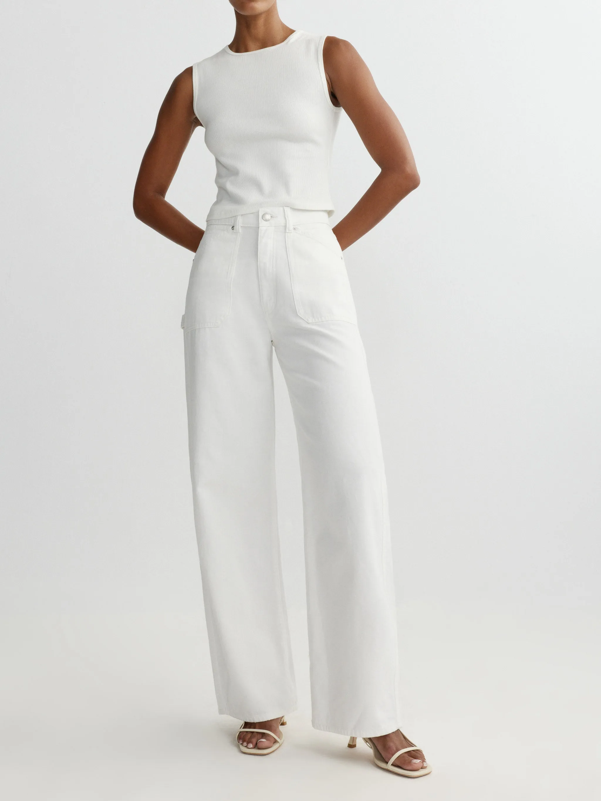 Taylor Relaxed Barrel High Rise 31" Pants | White sold by DL1961 product image thumbnail 2
