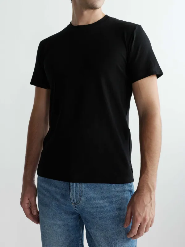 Ribbed Crewneck Tee | Black sold by DL1961