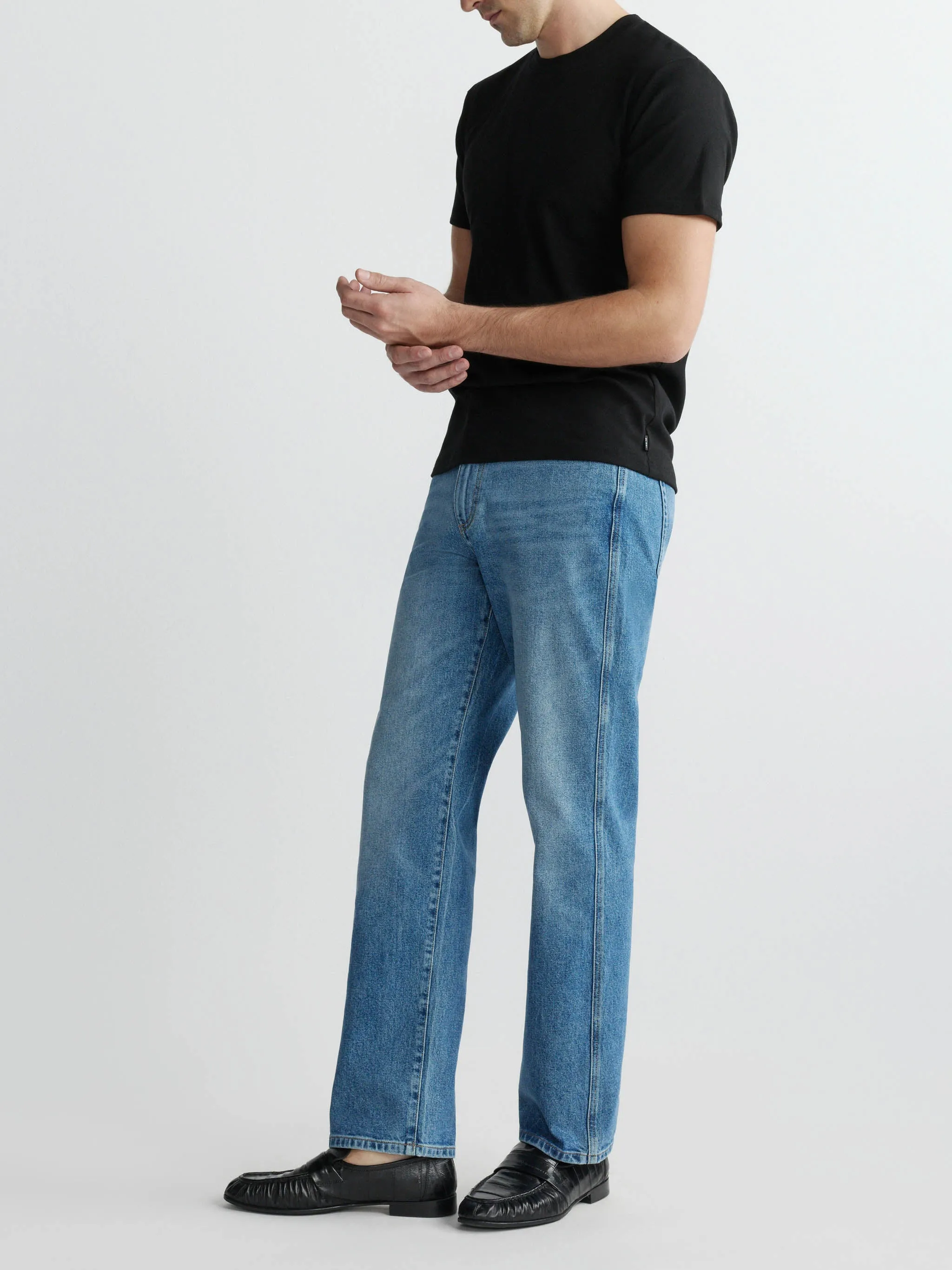 Ribbed Crewneck Tee | Black sold by DL1961 product image thumbnail 2