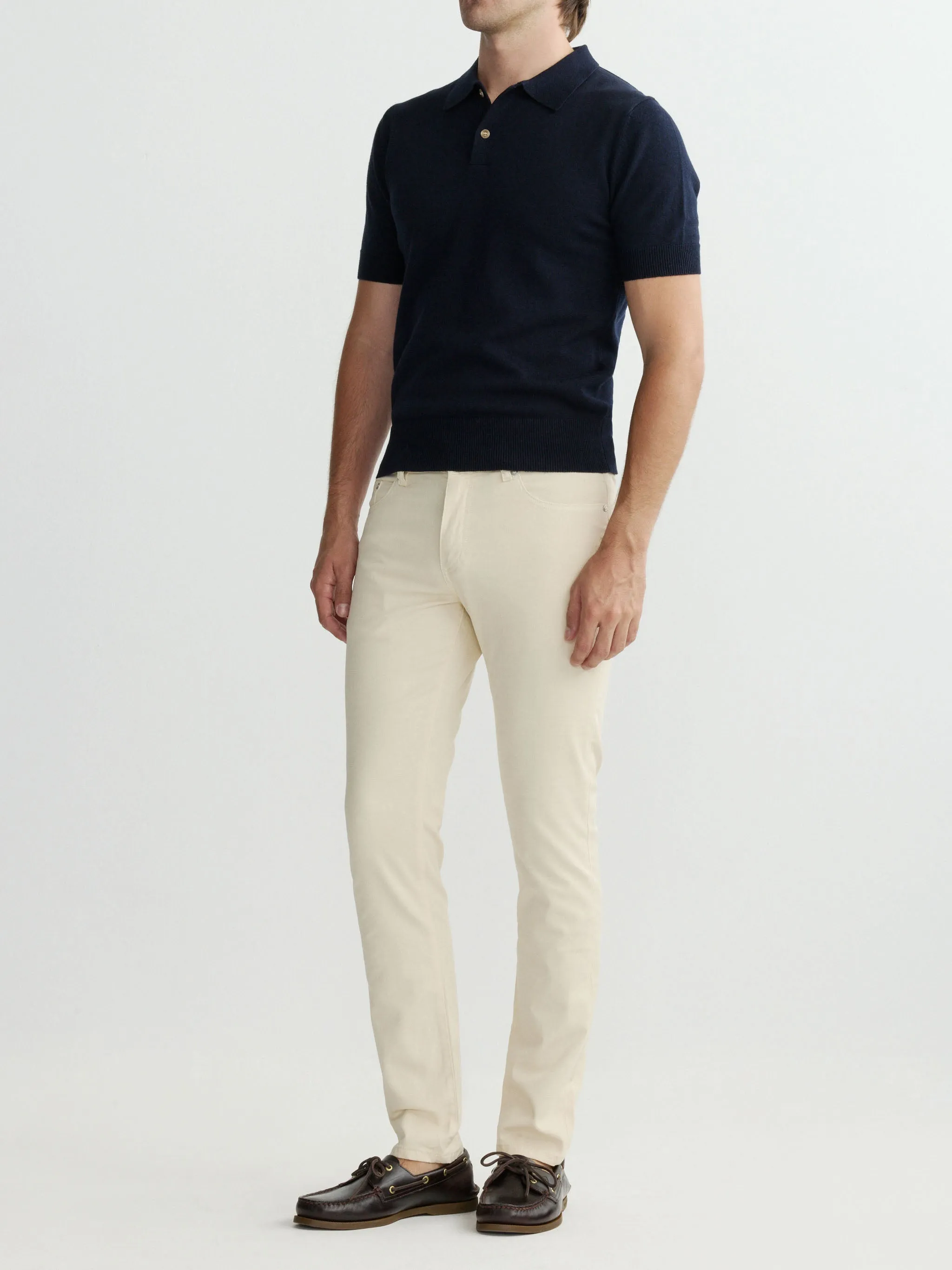 Knit Polo Short Sleeve | Navy sold by DL1961 product image thumbnail 3