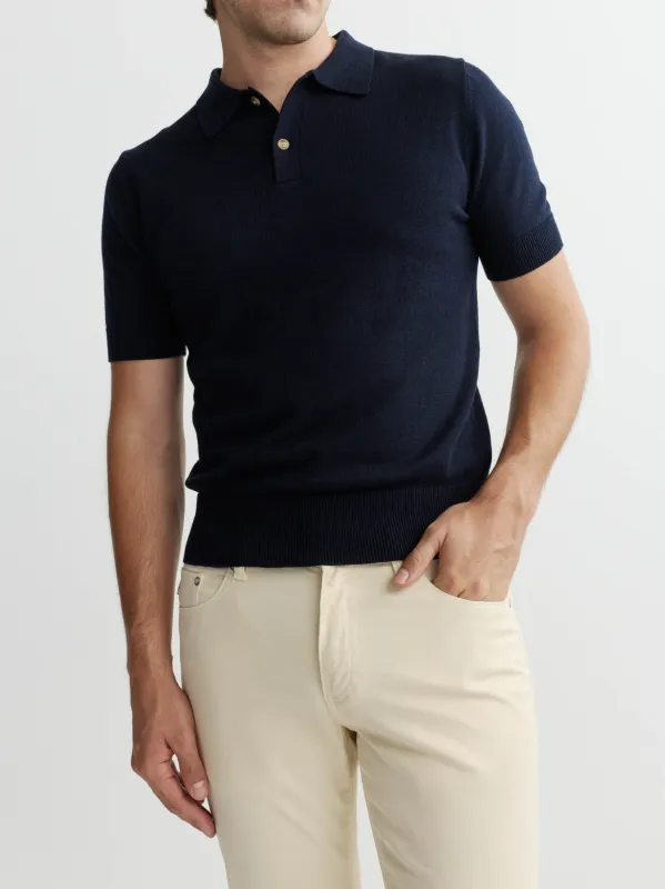 Knit Polo Short Sleeve | Navy sold by DL1961