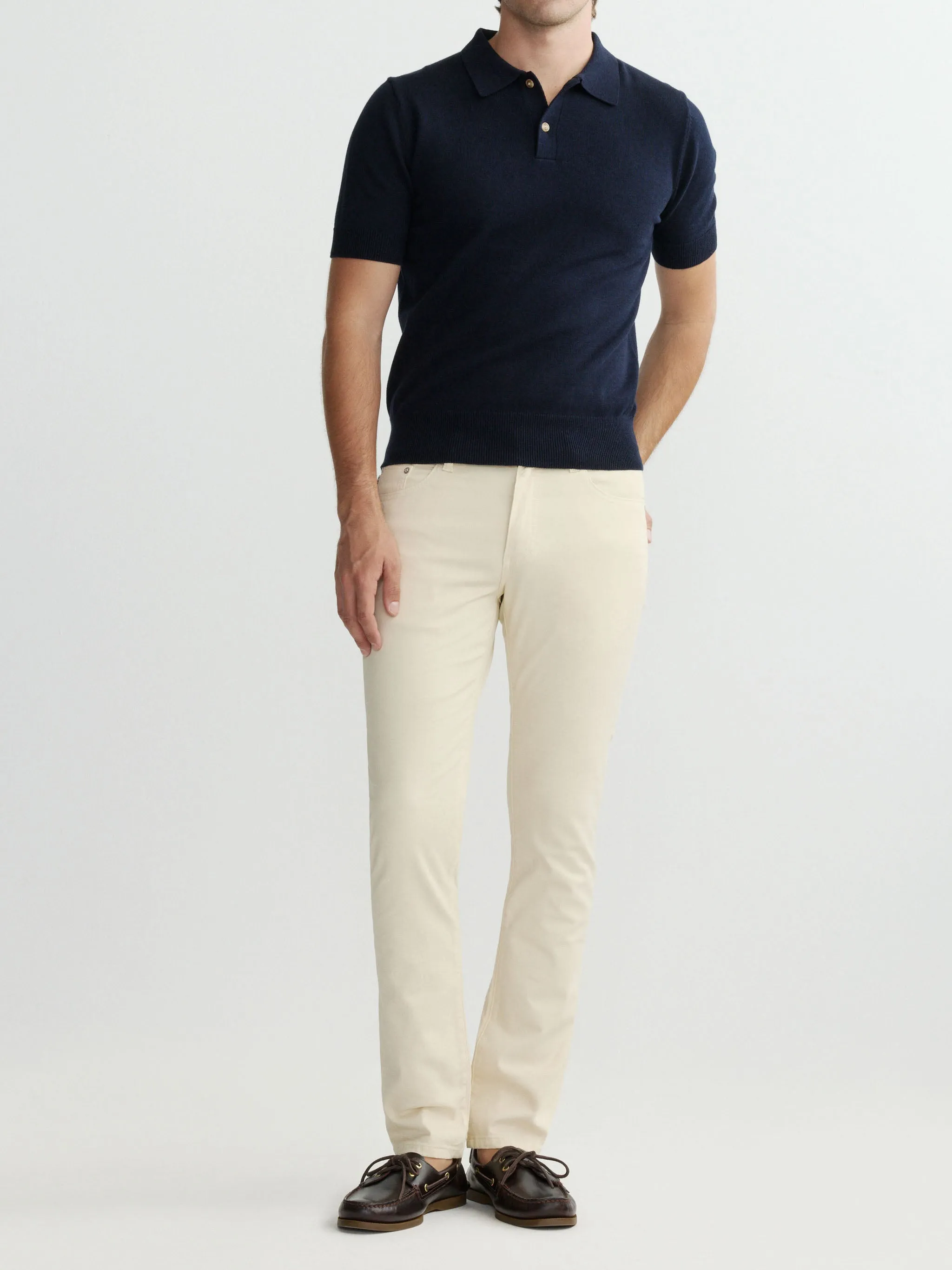 Knit Polo Short Sleeve | Navy sold by DL1961 product image thumbnail 2