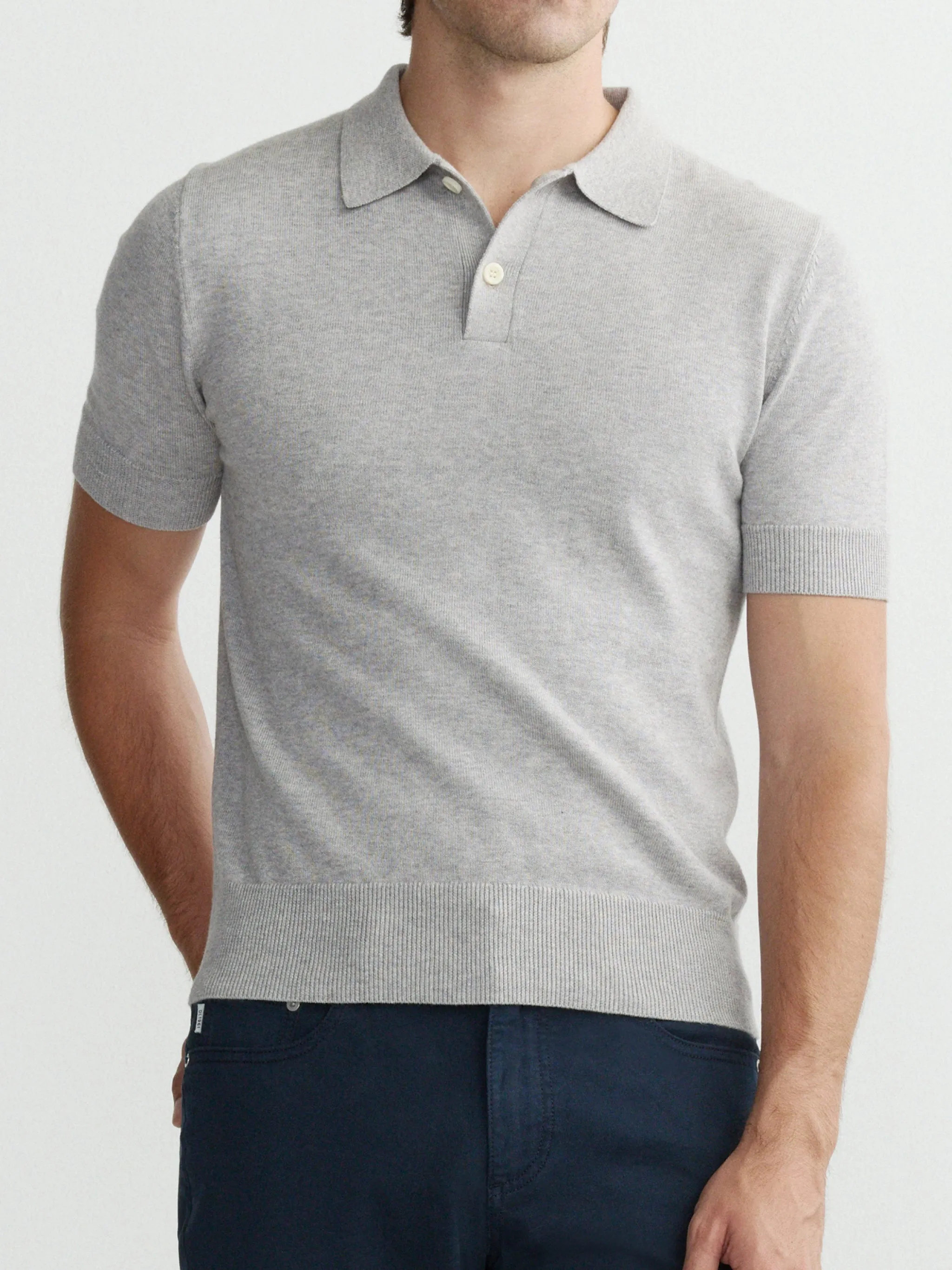 Knit Polo: Short Sleeve | Concrete sold by DL1961