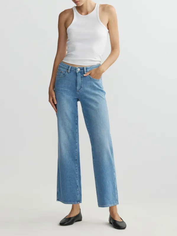 Pippa Refined Wide Leg Mid Rise Ankle Jeans | Riverbank made by DL1961
