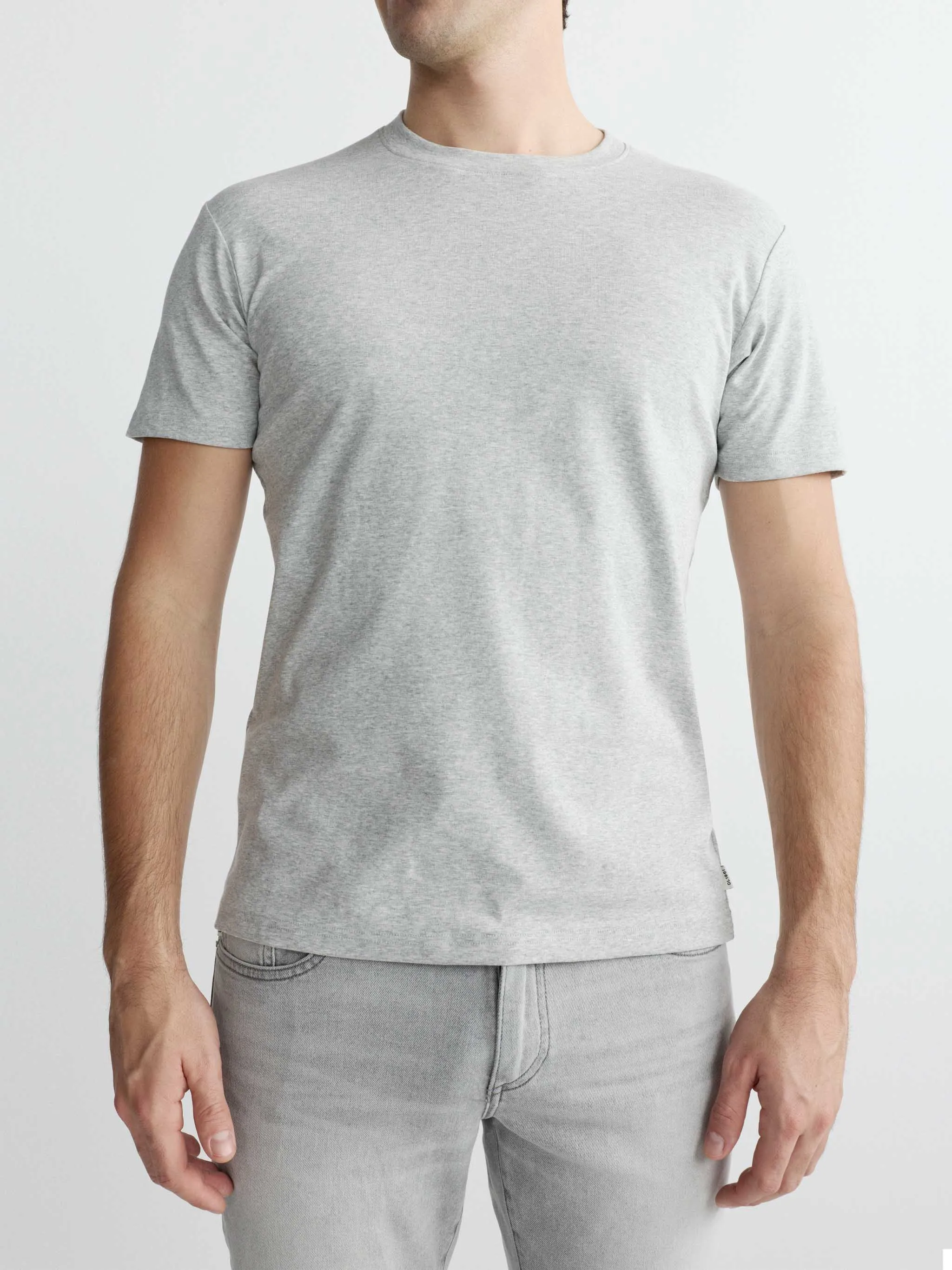 Ribbed Crewneck Tee | Grey sold by DL1961