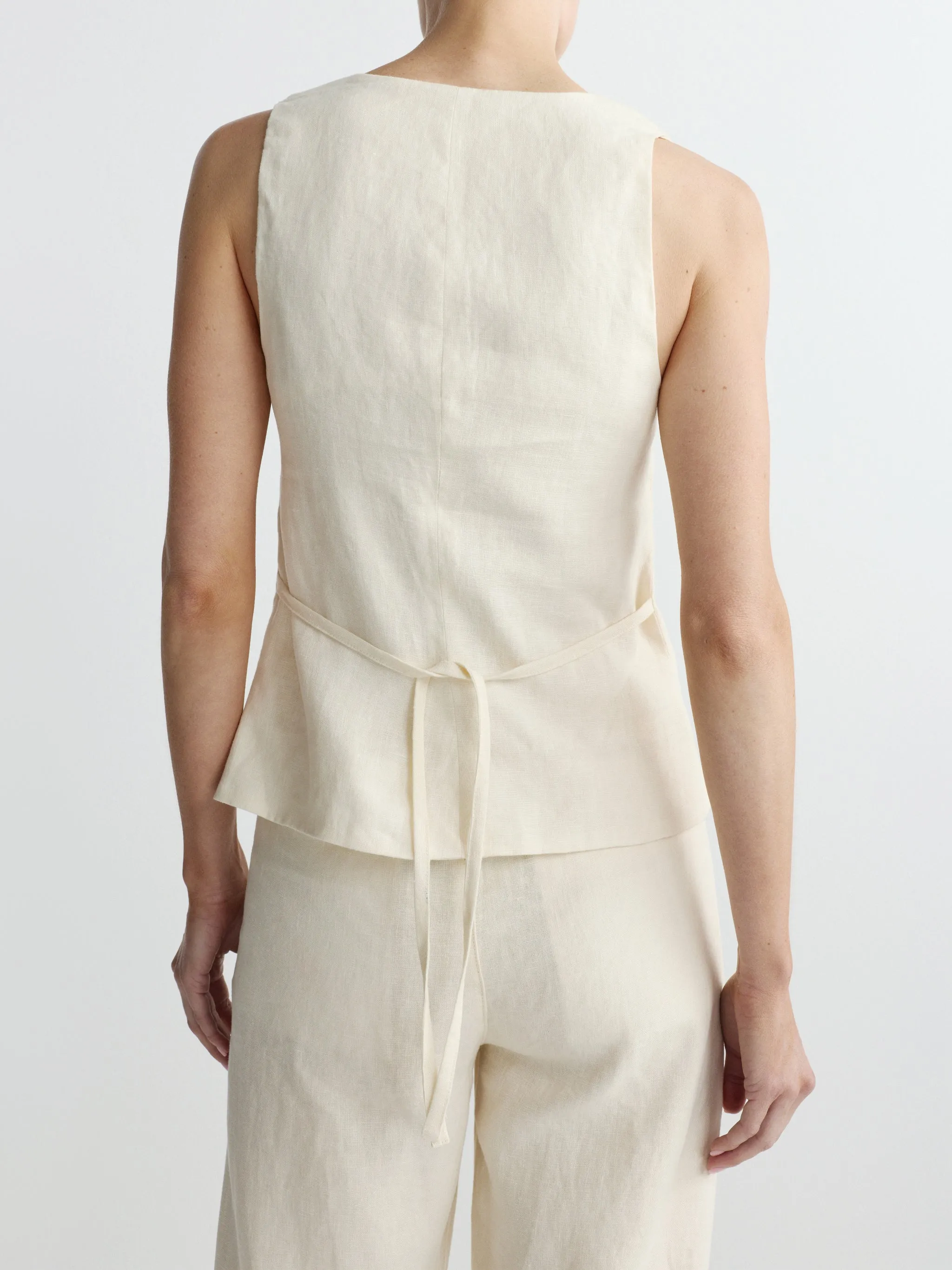 Mona Vest | Crema Linen sold by DL1961 product image thumbnail 3