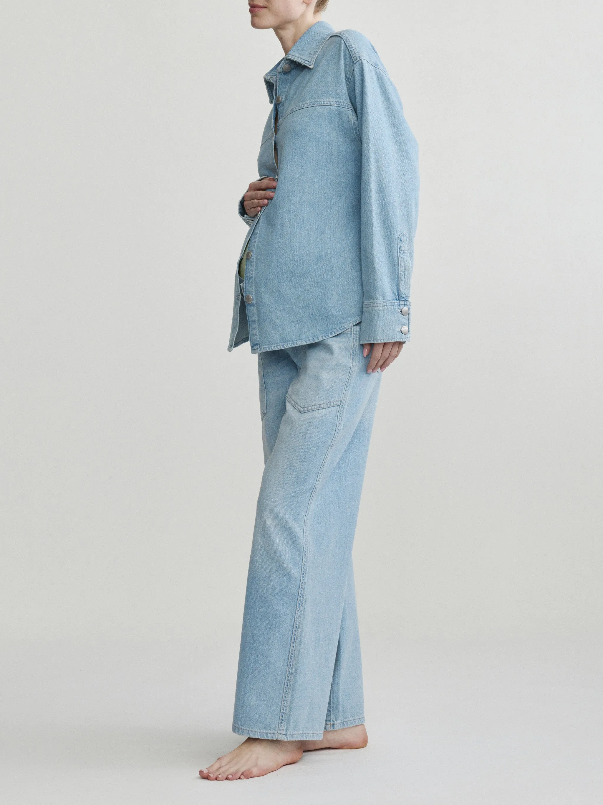 DL1961 x Bumpsuit Hepburn Wide Leg Maternity 30" | Beachfront Aura sold by DL1961 product image thumbnail 5