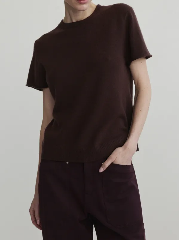 Cashmere Knit Tee | Brown made by DL1961