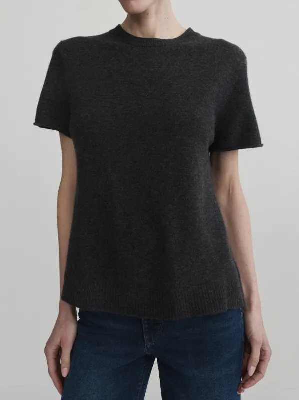 Cashmere Knit Tee | Charcoal made by DL1961