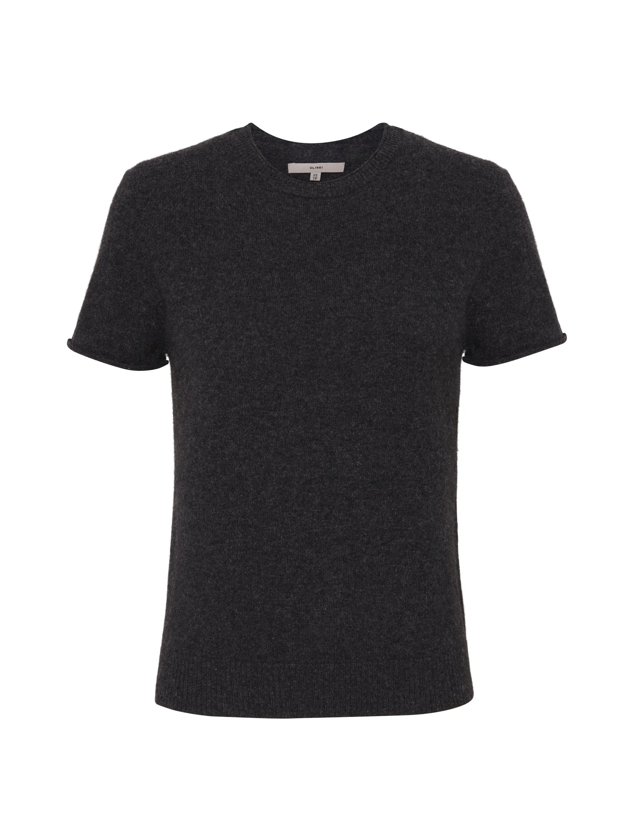Cashmere Knit Tee | Charcoal sold by DL1961 product image thumbnail 3