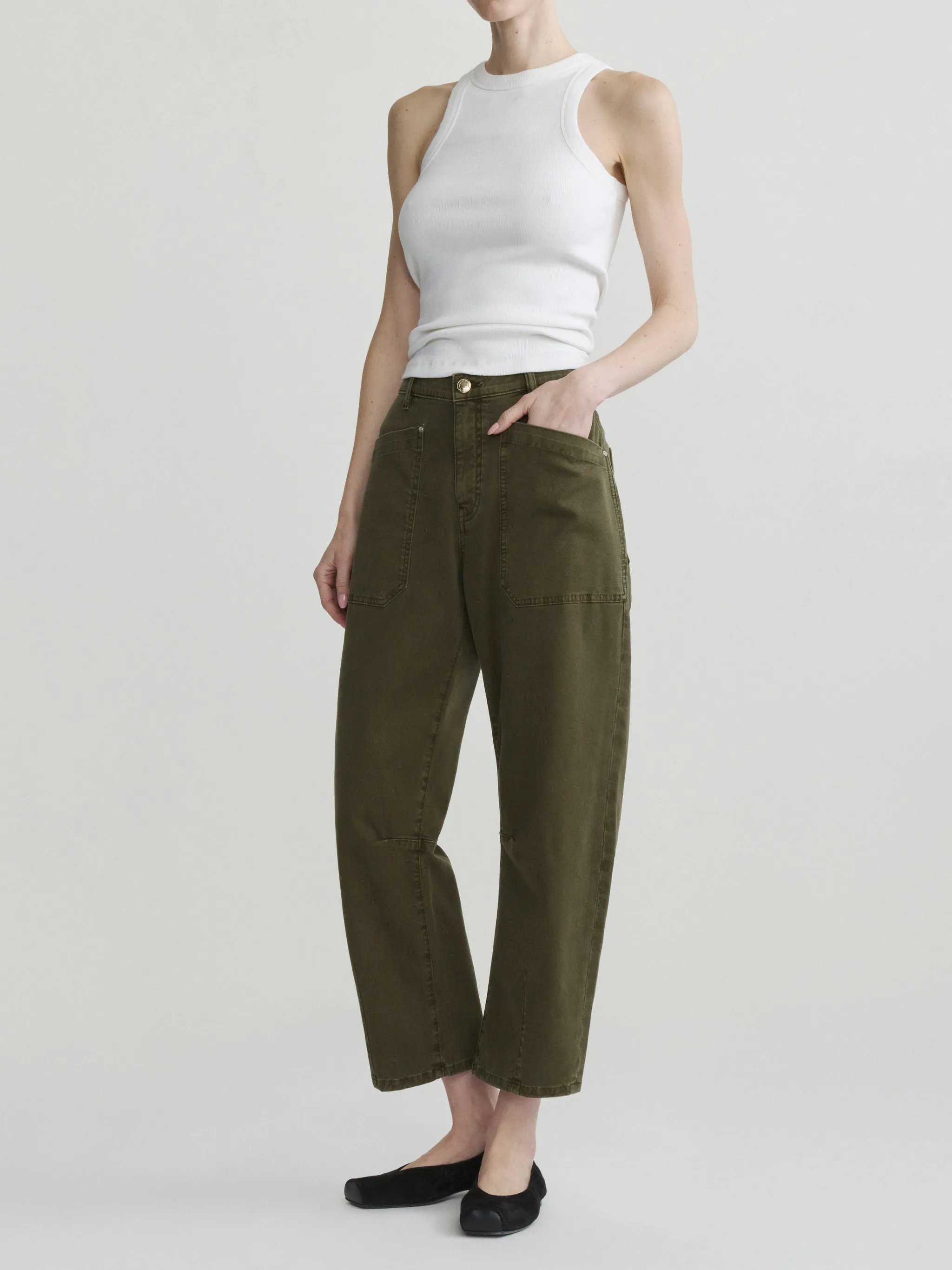 Bilie Easy Barrel High-Rise 28"Pants | Pine sold by DL1961 product image thumbnail 2