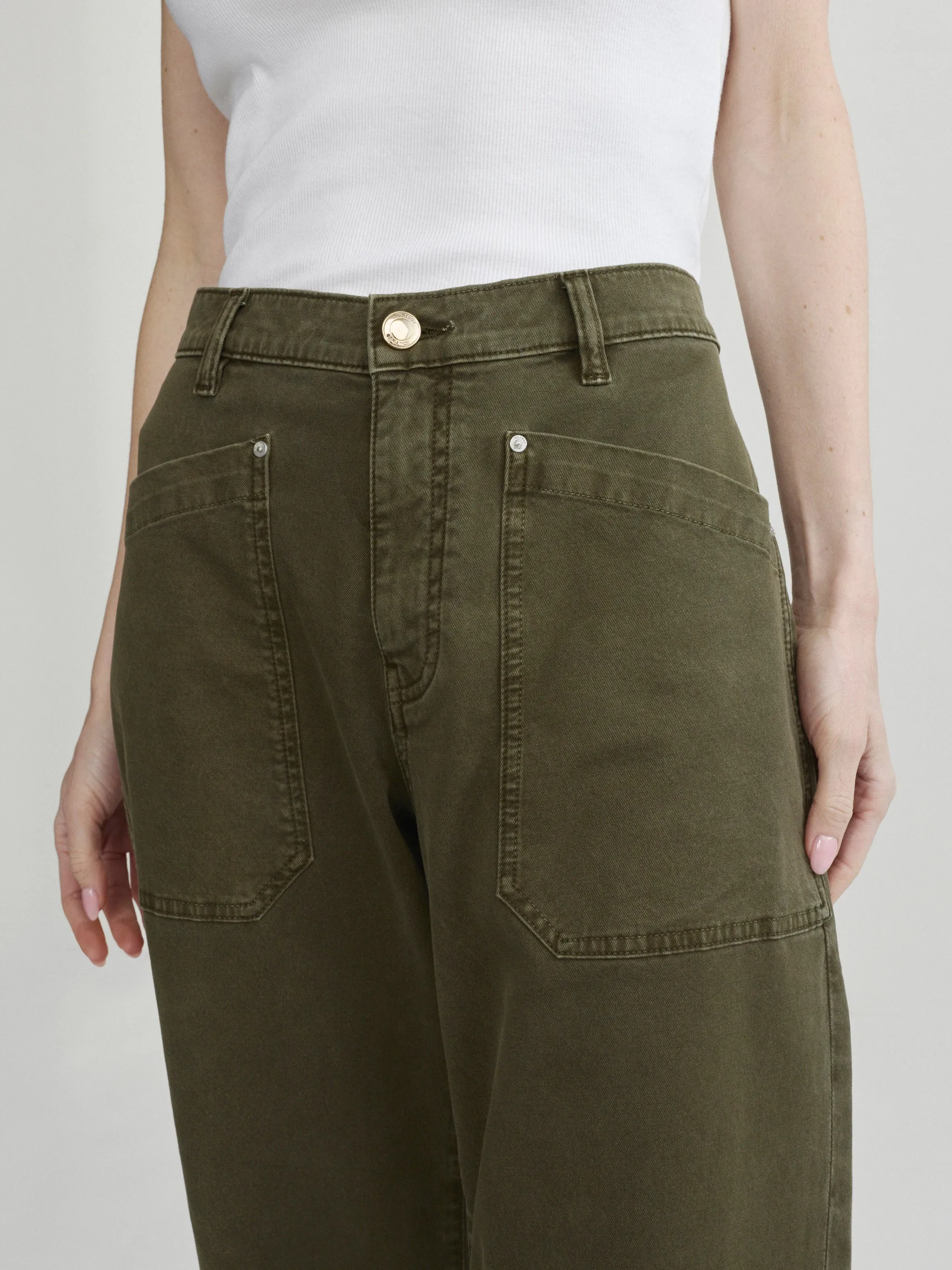 Bilie Easy Barrel High-Rise 28"Pants | Pine sold by DL1961 product image thumbnail 4