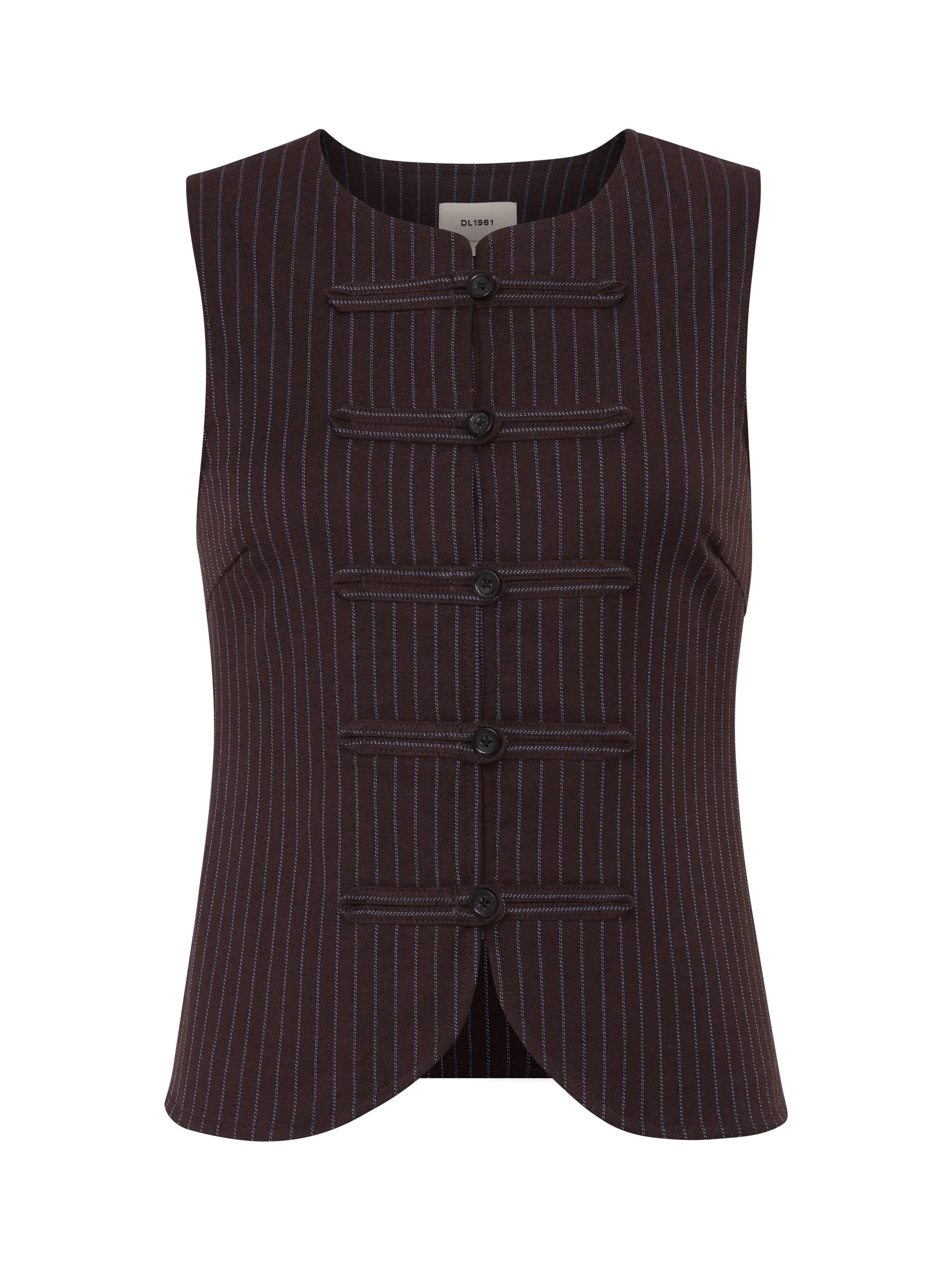 Amalie Top | Brown/Blue Stripe sold by DL1961 product image thumbnail 4