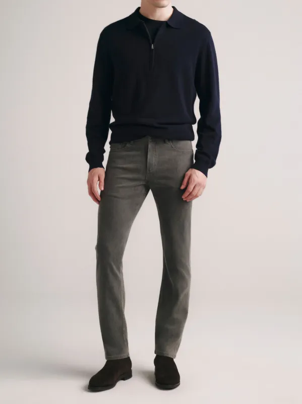 Cotton-Cashmere Zip Up Sweater | Navy made by DL1961