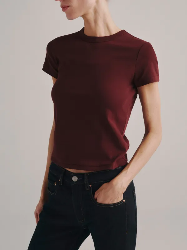 Shrunken Tee | Maroon made by DL1961