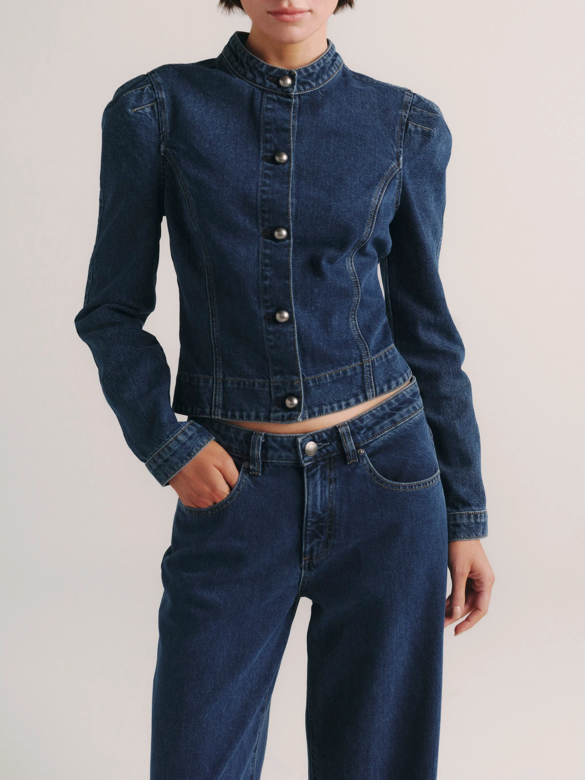 Sculpted Denim Top | Moon Lake sold by DL1961 product image thumbnail 5