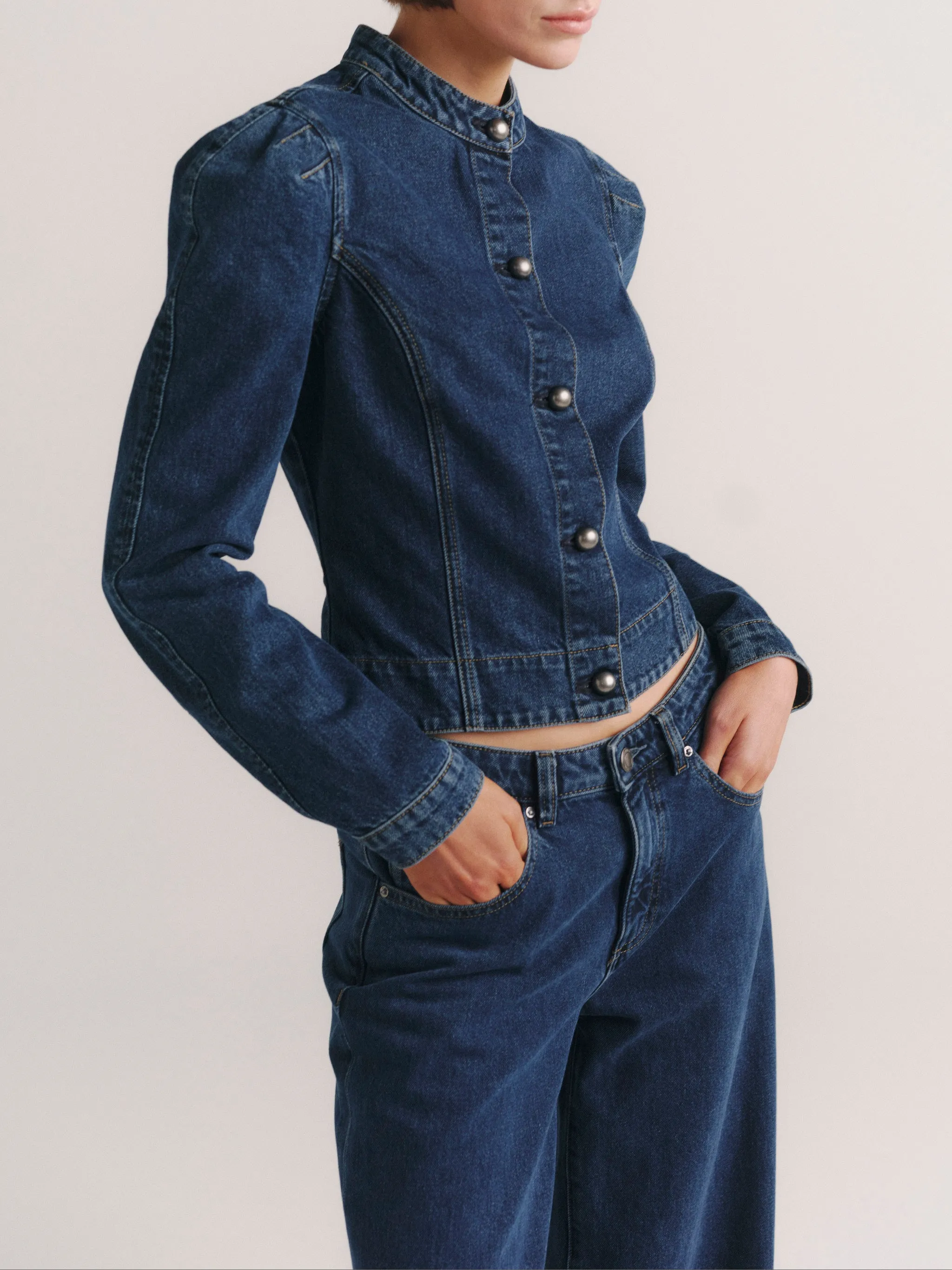 Sculpted Denim Top | Moon Lake sold by DL1961 product image thumbnail 2