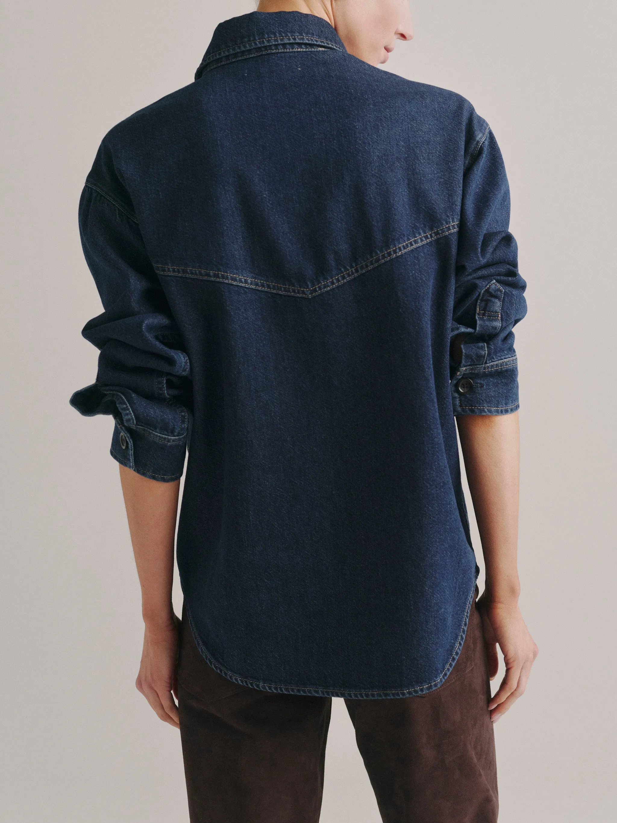 Addison Denim Overshirt | Inkwell Aura sold by DL1961 product image thumbnail 2
