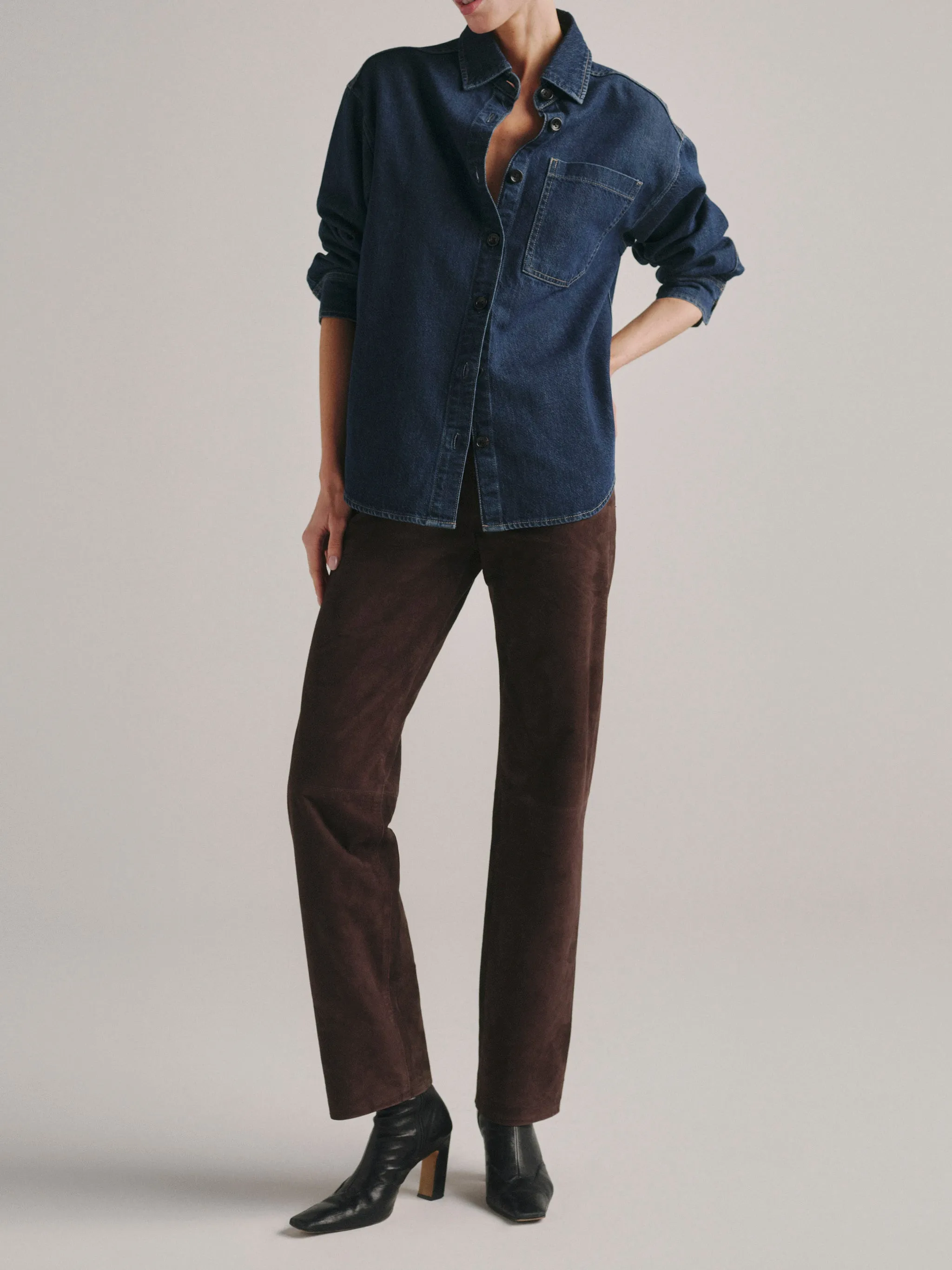 Addison Denim Overshirt | Inkwell Aura sold by DL1961 product image thumbnail 3