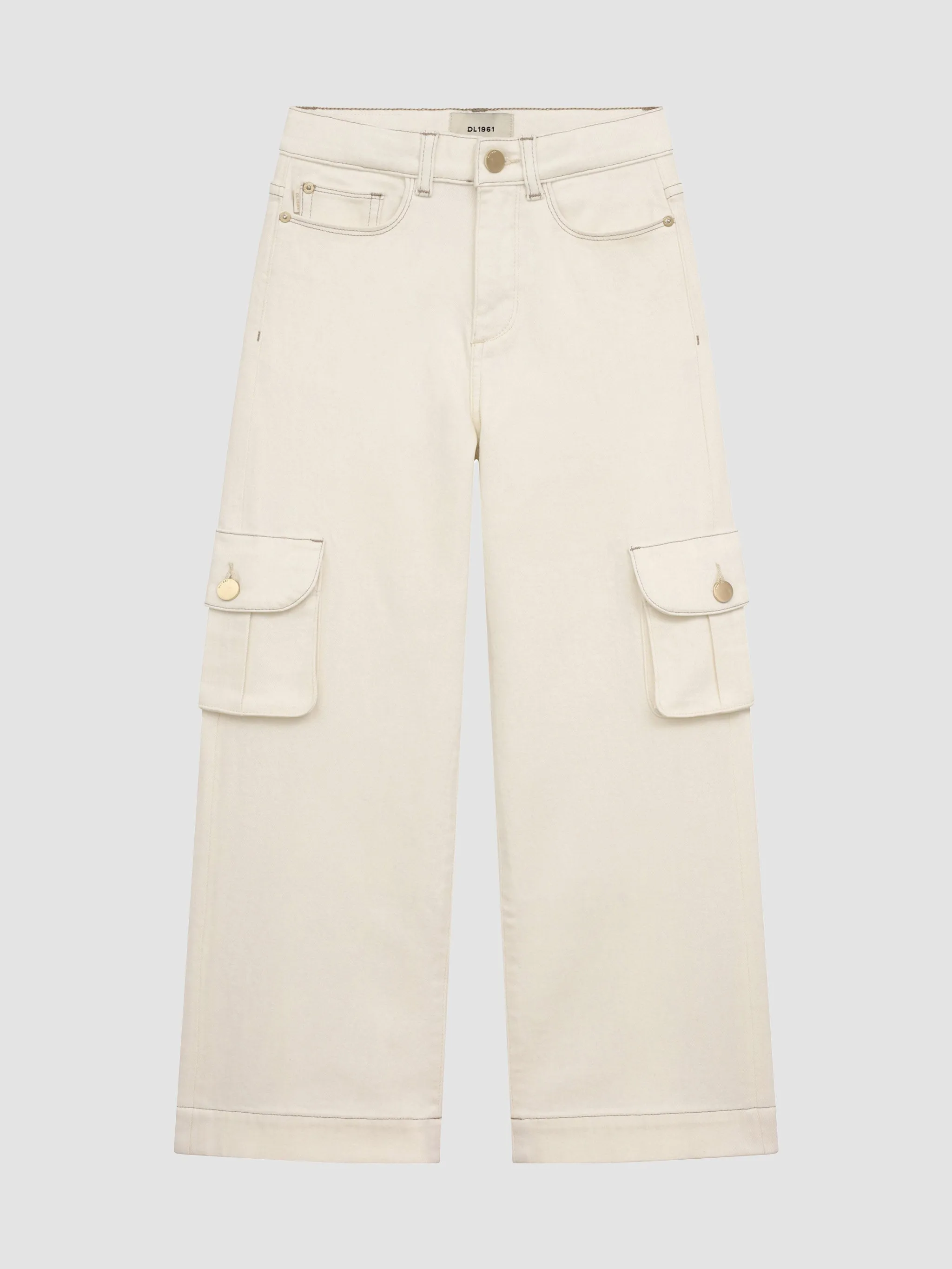 Lily Wide Leg Jeans | Eggshell Cargo sold by DL1961