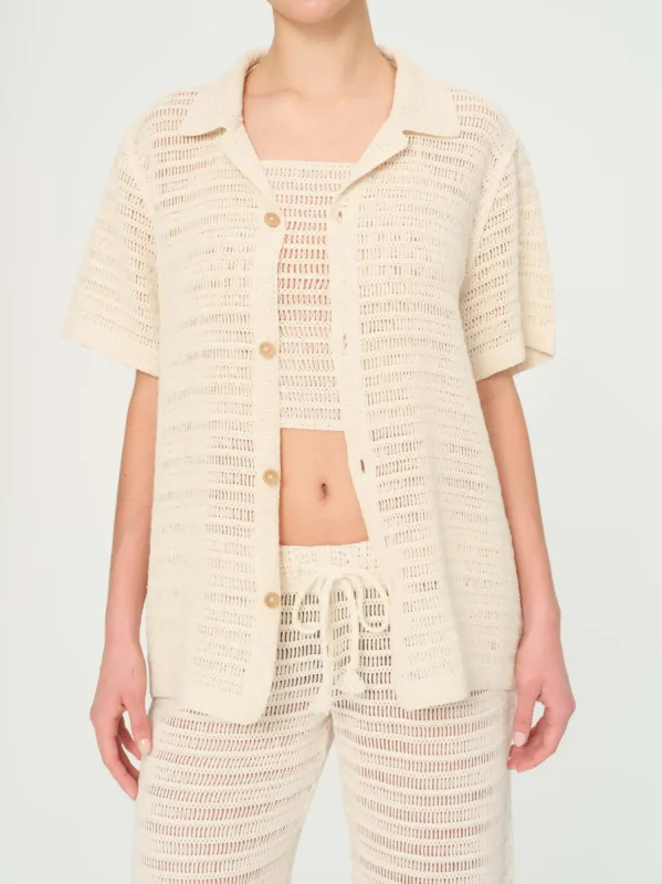 Hugh Shirt Unisex | Cream sold by DL1961