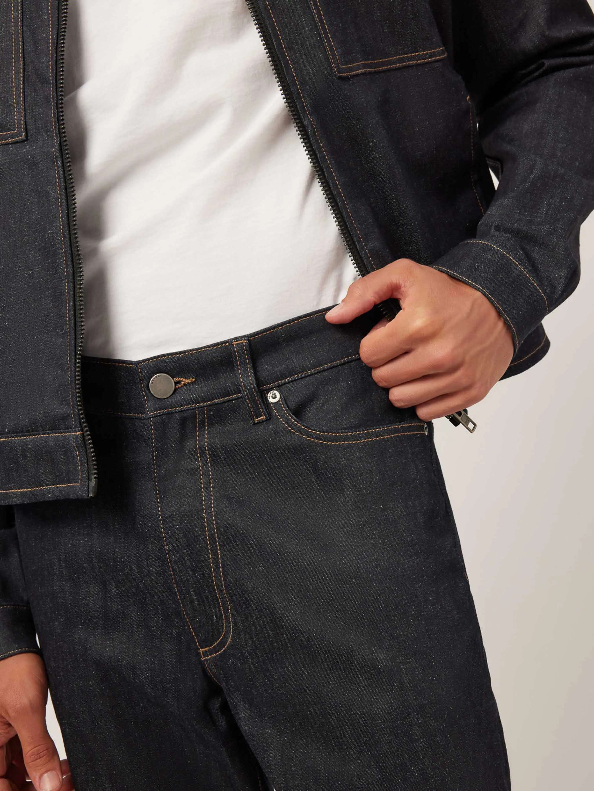 Noah Tapered Straight Jeans | Rinse Coated Cuffed sold by DL1961 product image thumbnail 4