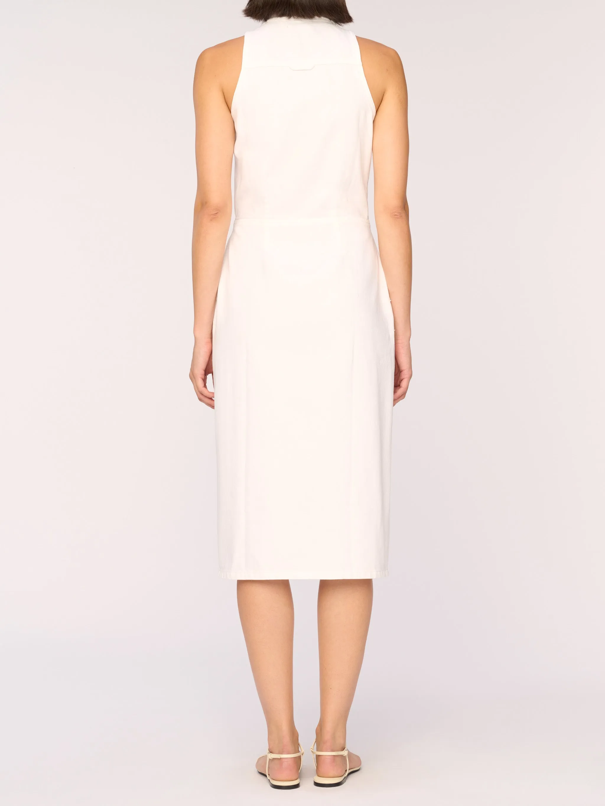 Daphne Denim Dress Midi | White sold by DL1961 product image thumbnail 4