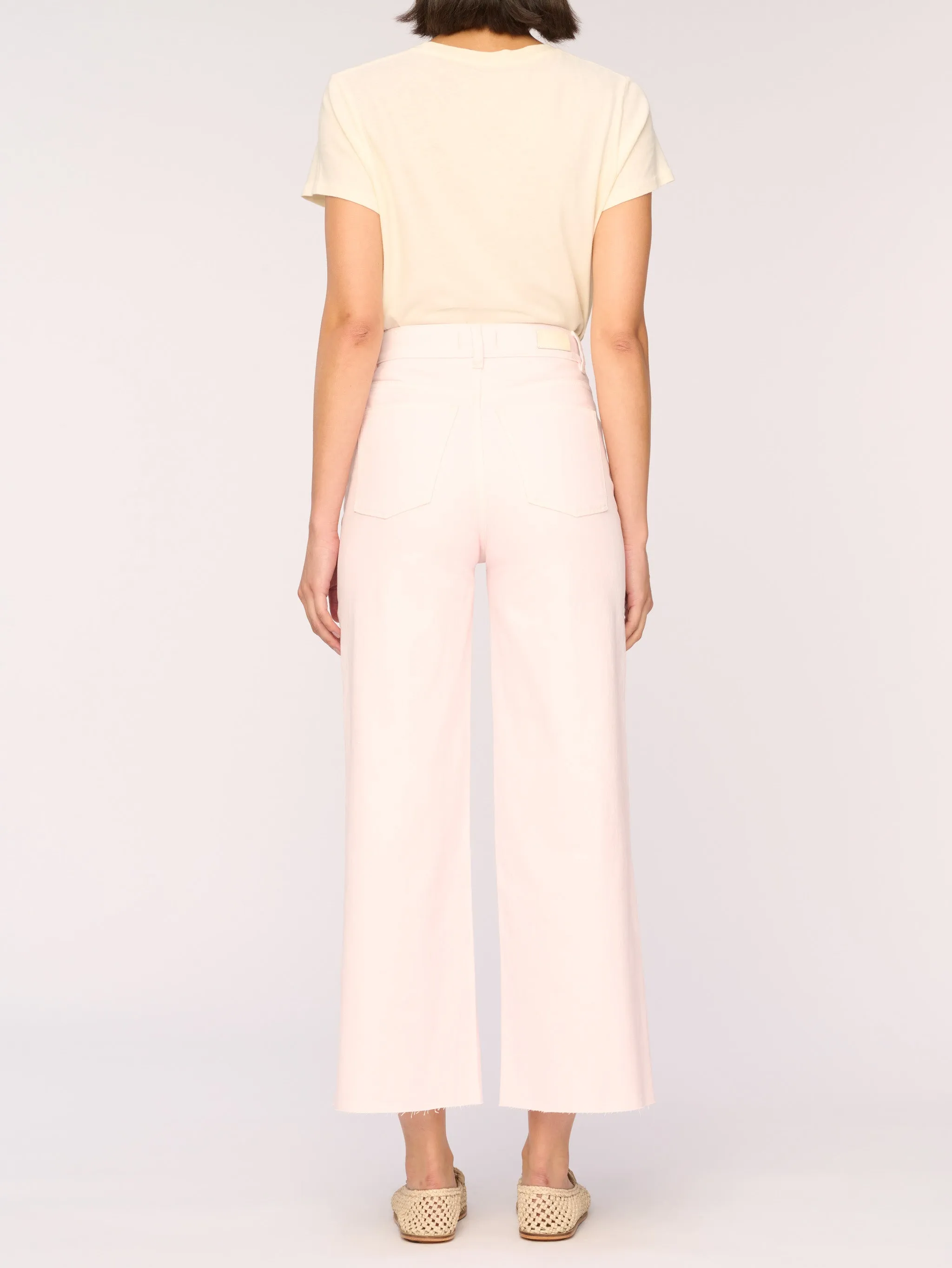 Hepburn Wide Leg High Rise Ankle Jeans | Rosewater sold by DL1961 product image thumbnail 4