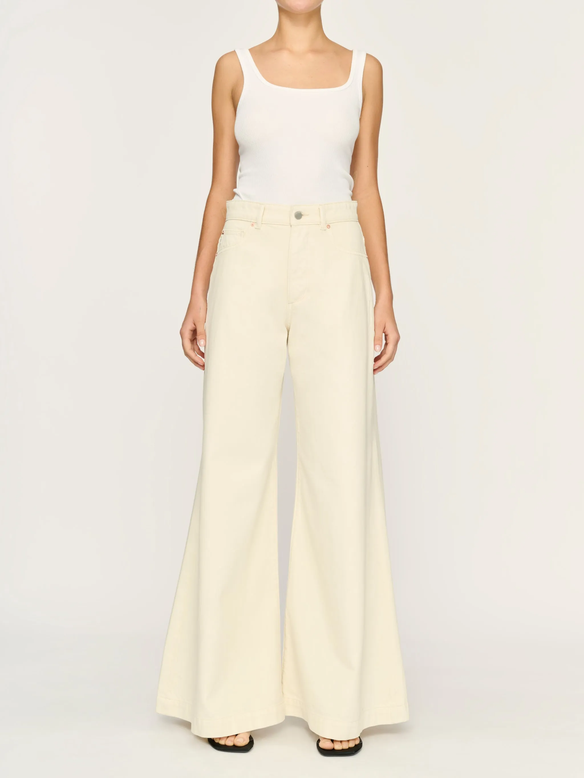 Lucila Ultra Wide Leg High Rise 33" | Flax sold by DL1961 product image thumbnail 2